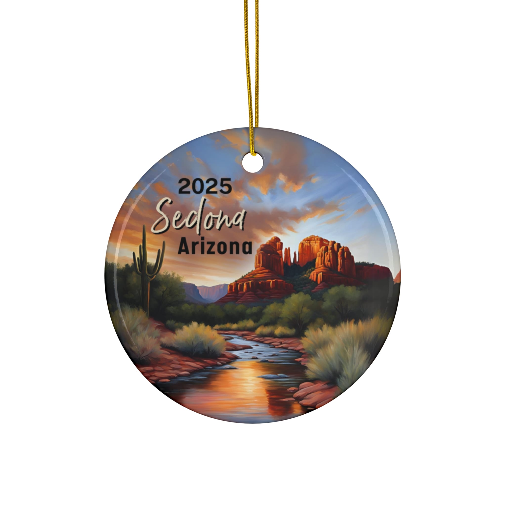 Sedona Arizona Ornament: Single-Sided + Year