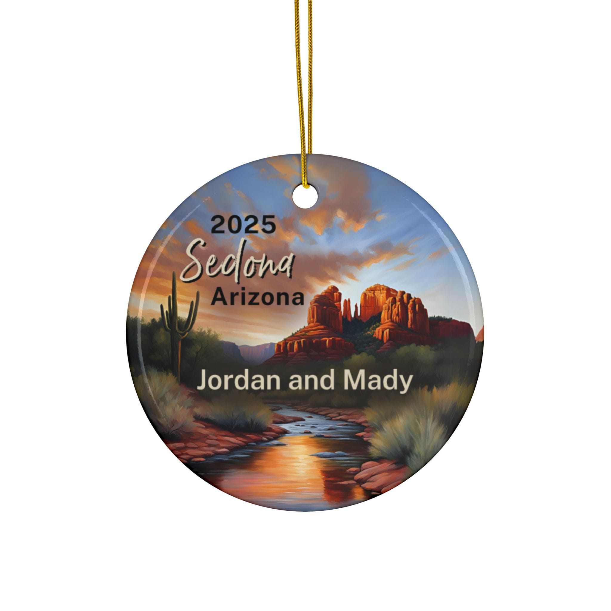 Sedona Arizona Ornament: Double-Sided + Year + Personalization