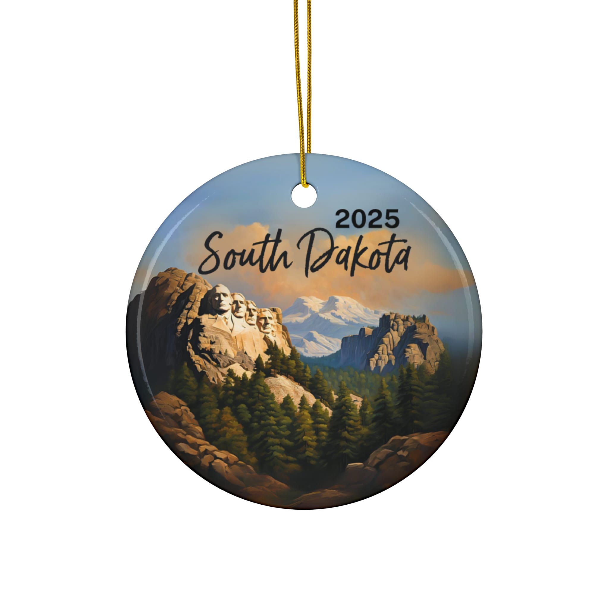 South Dakota Ornament: Single-Sided + Year
