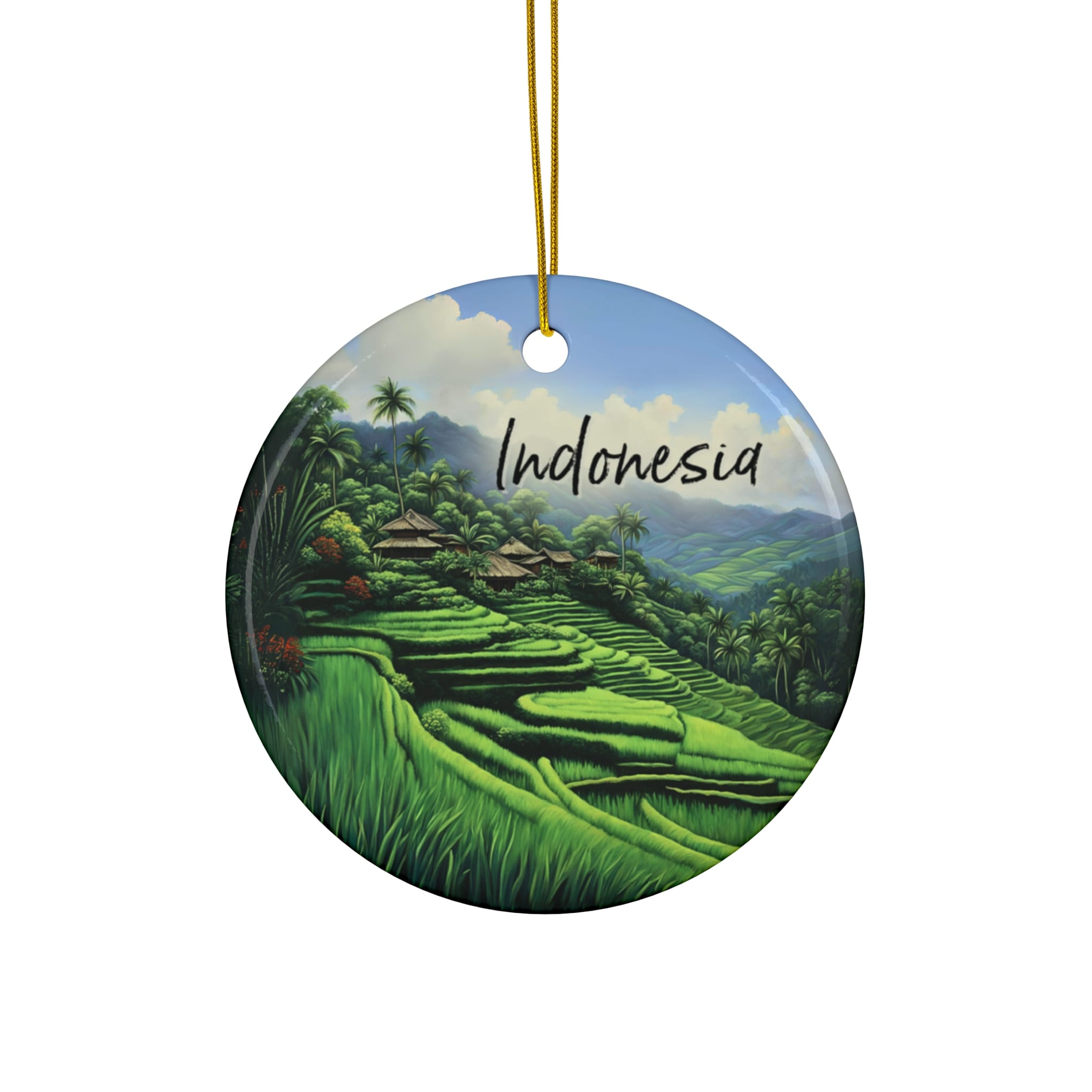Indonesia Ornament: Single-Sided