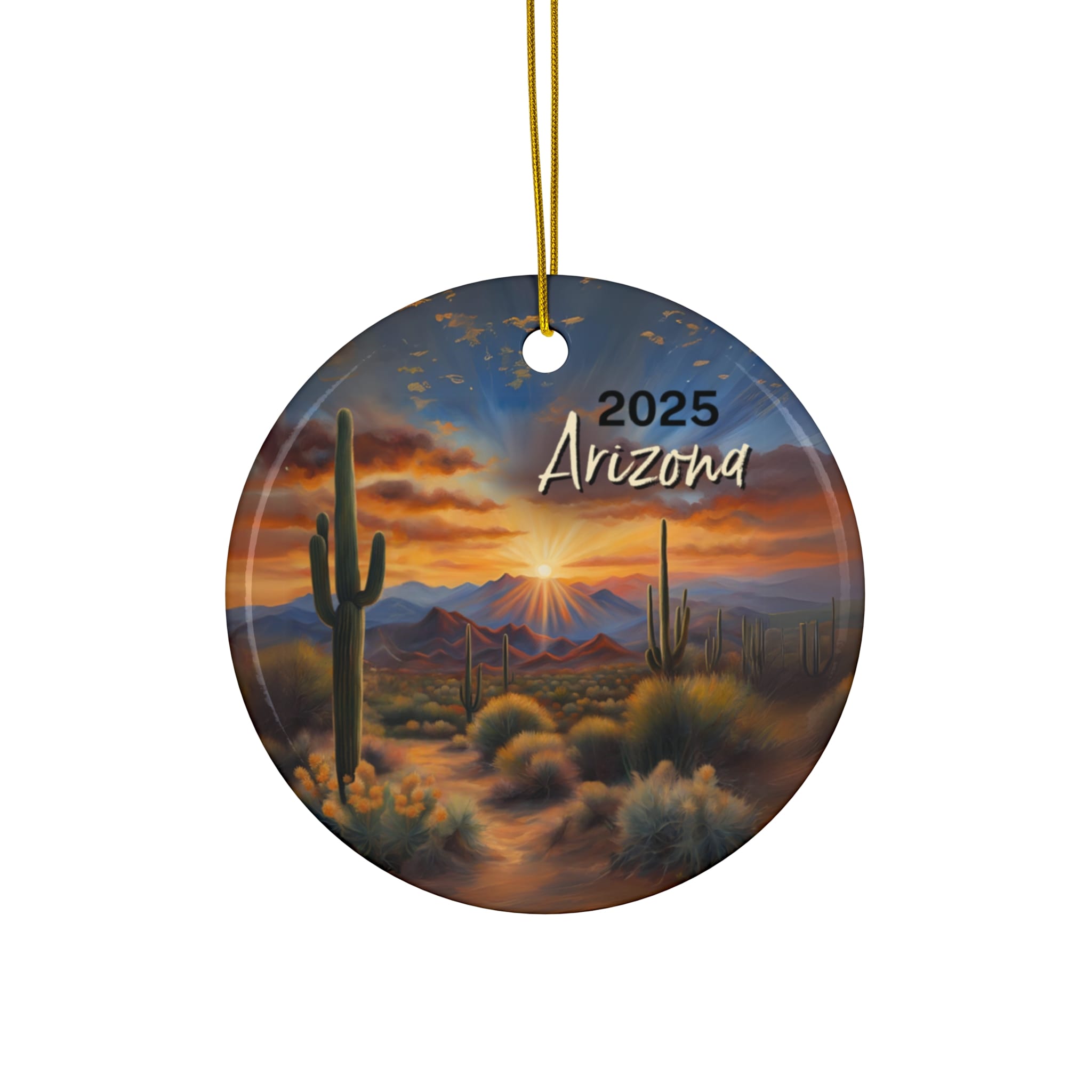 Arizona Ornament: Single-Sided + Year