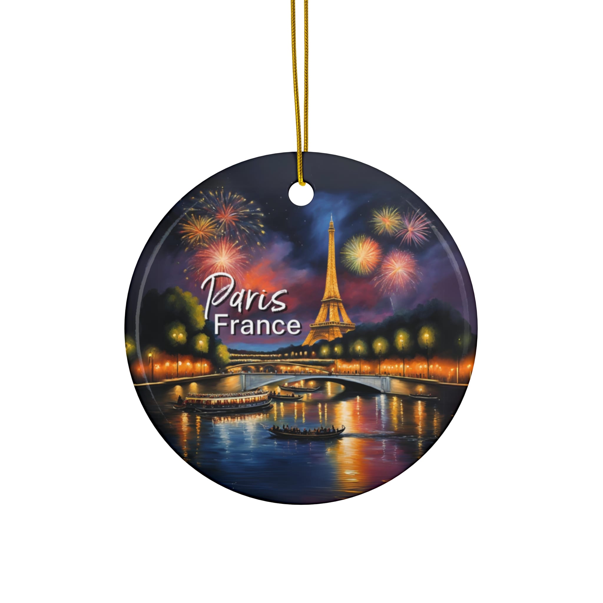 Paris France Ornament: Single-Sided