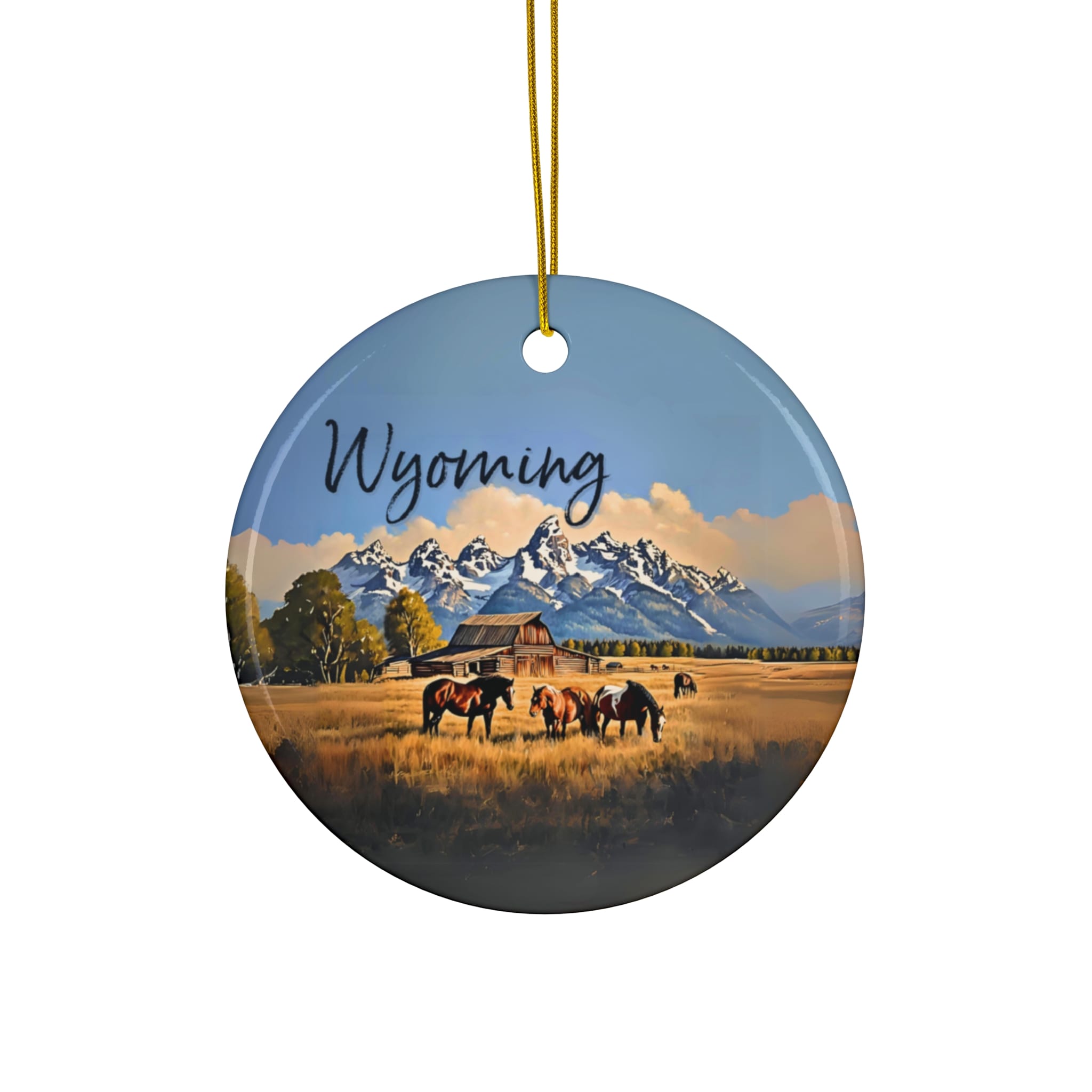 Wyoming Ornament: Single-Sided