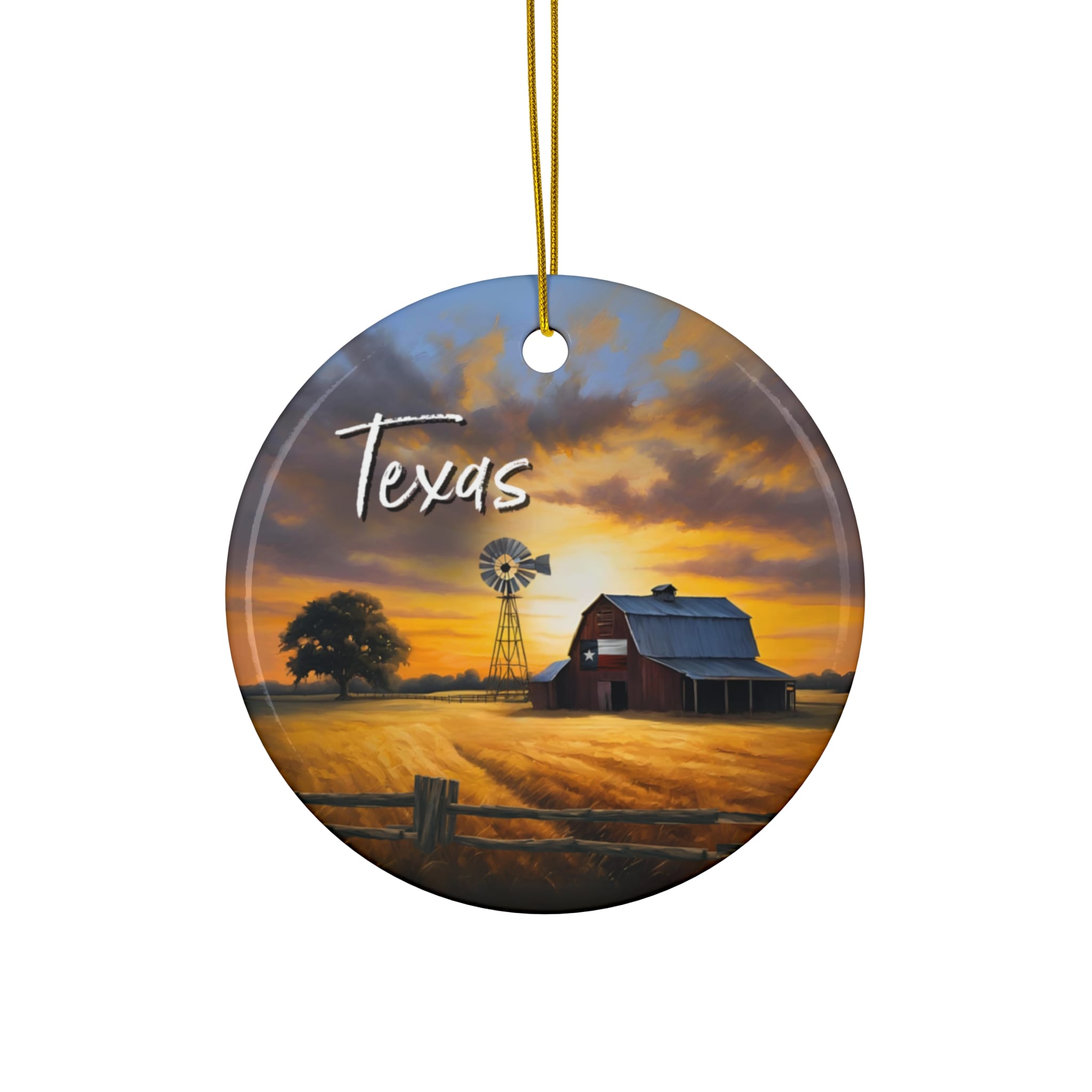 Texas Ornament: Single-Sided