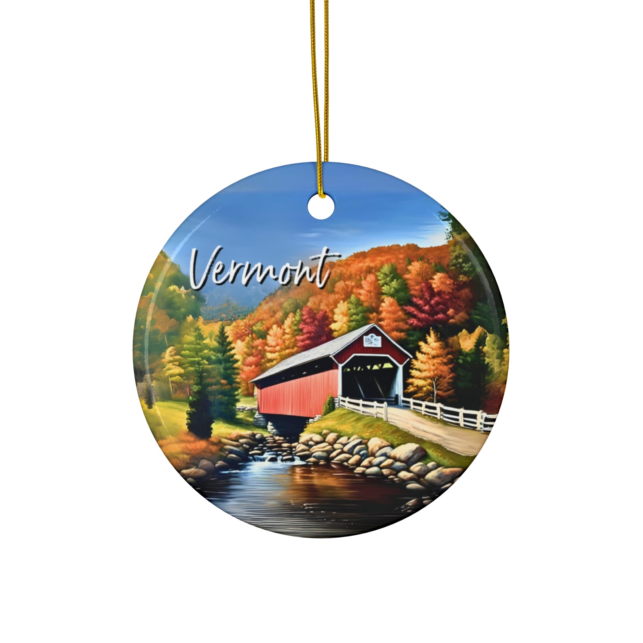 Vermont Ornament: Single-Sided