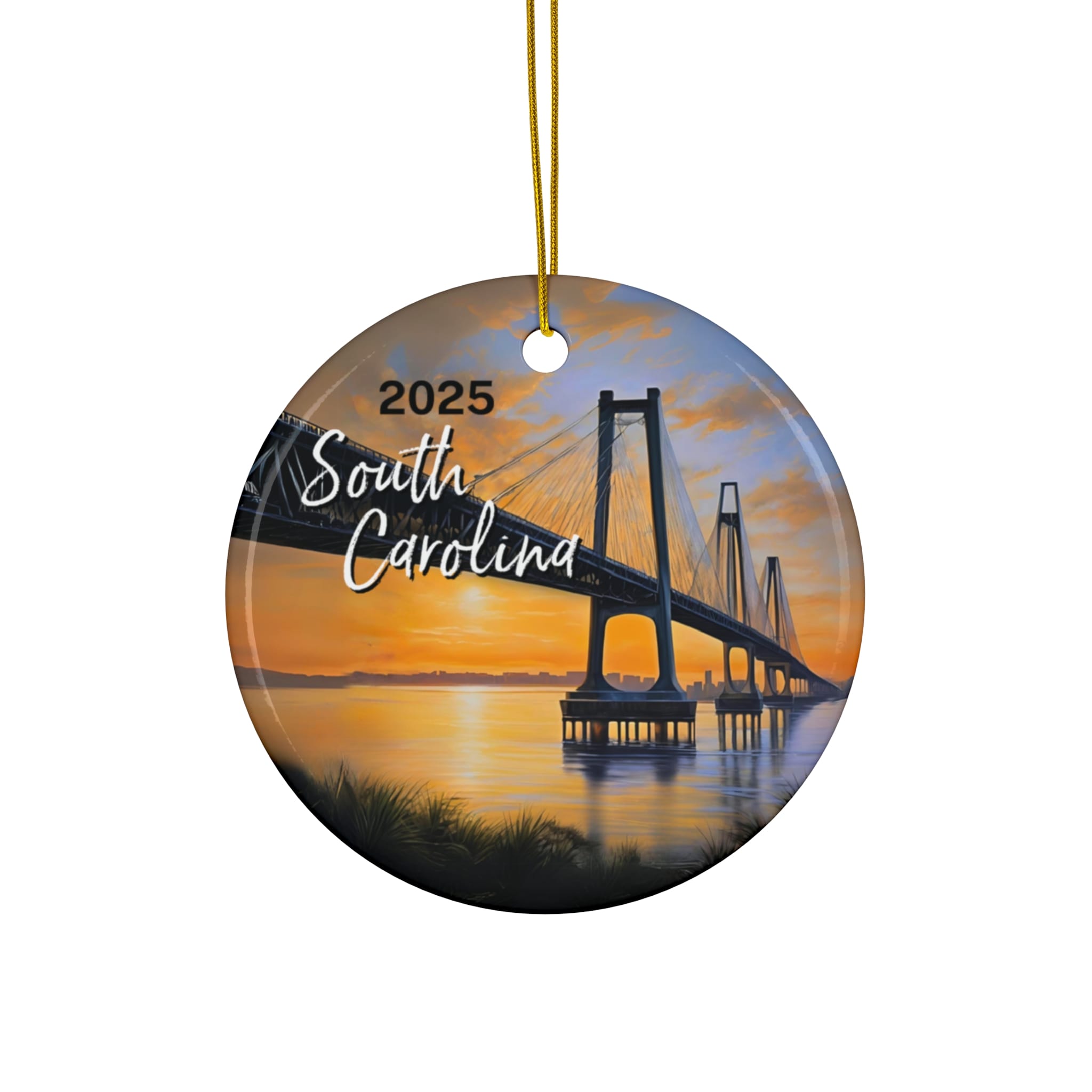 South Carolina Ornament: Single-Sided + Year