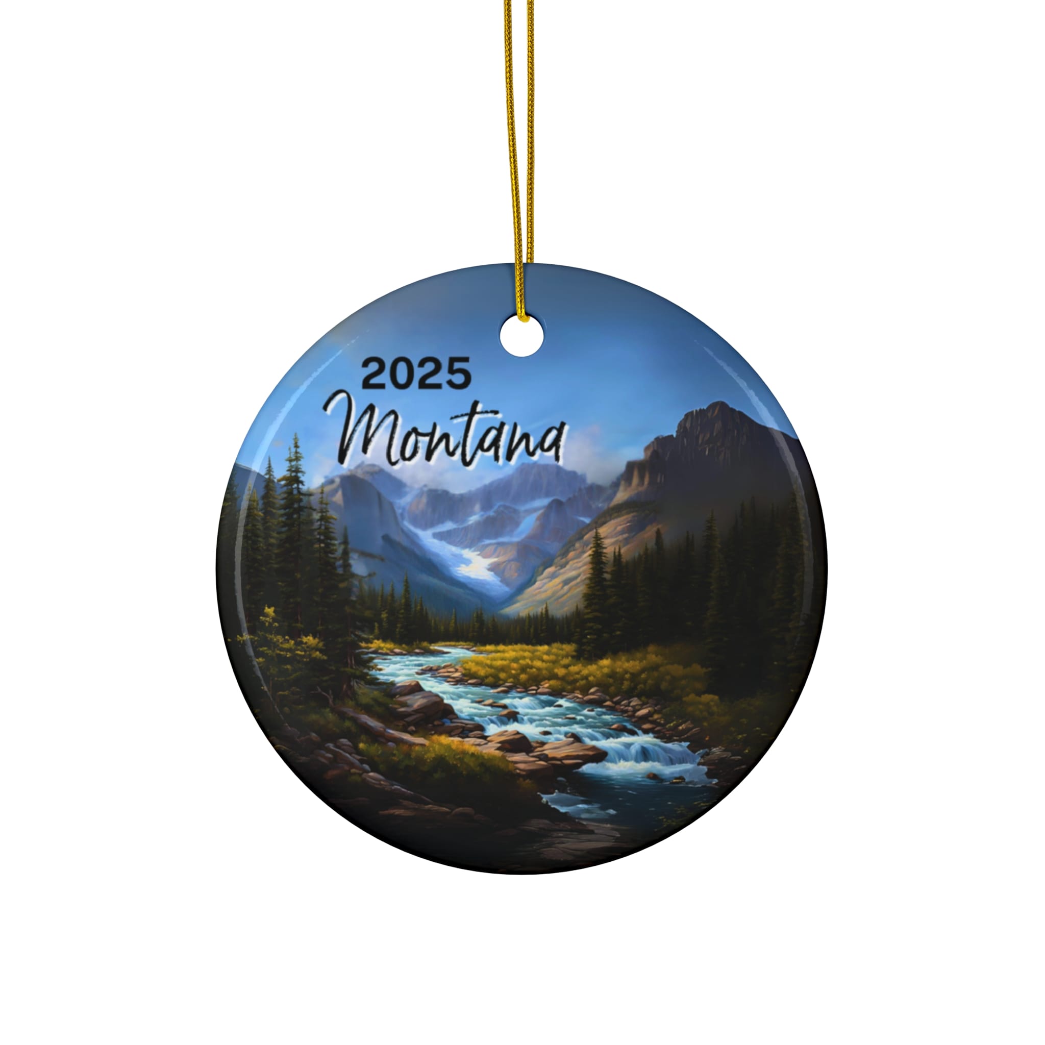 Montana Ornament: SIngle-Sided + Year