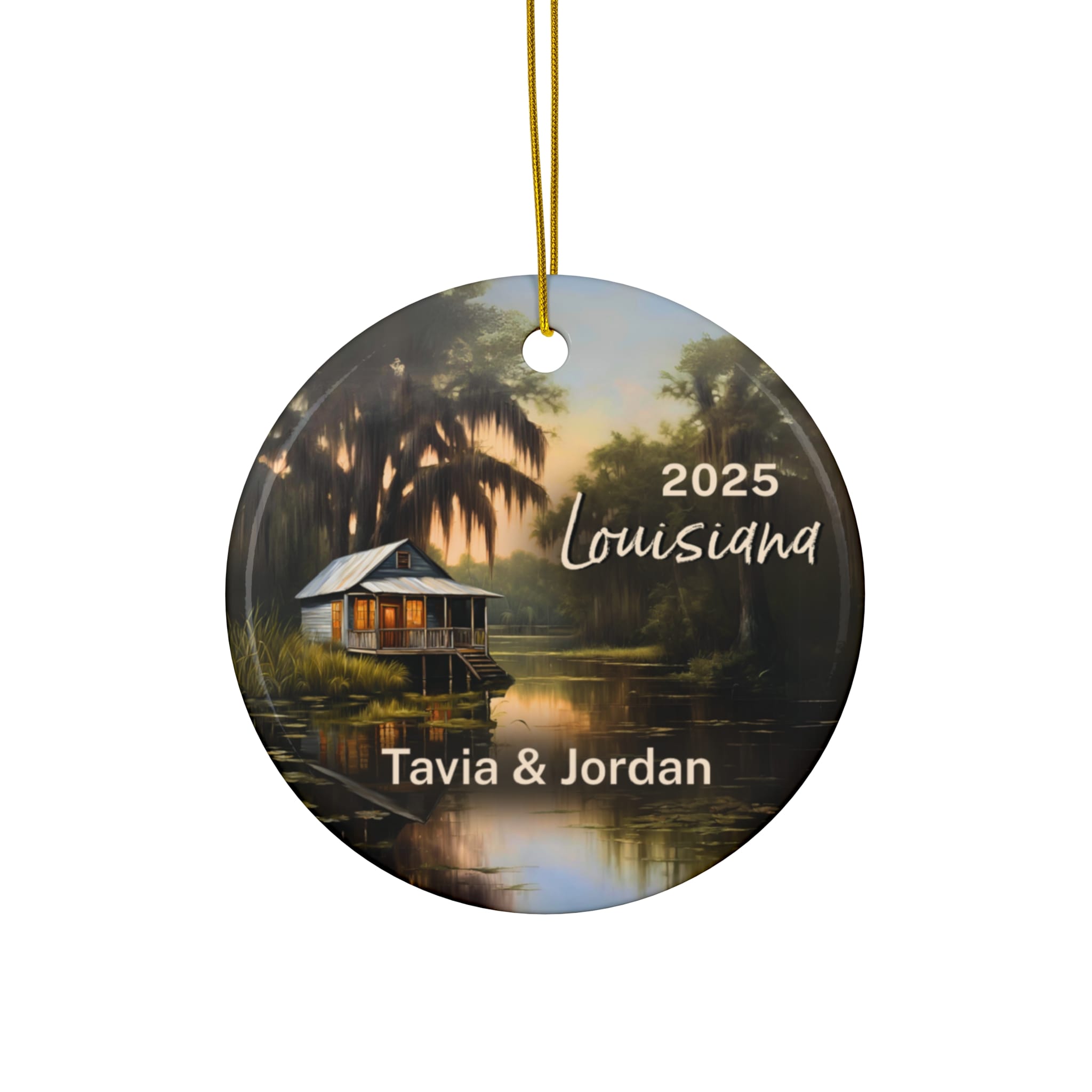 Louisiana Ornament: Single-Sided + Year + Personalization