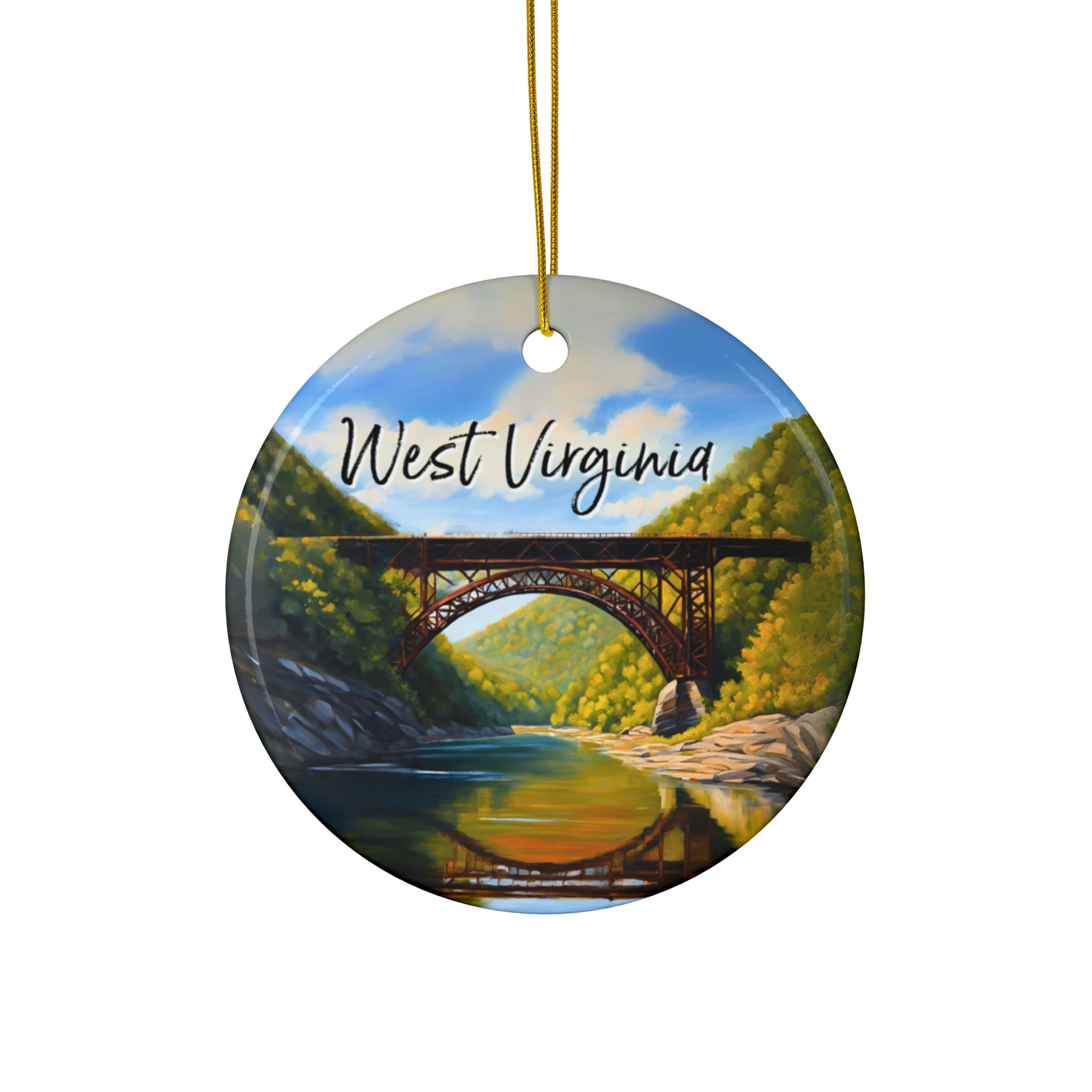 West Virginia Ornament: Single-Sided