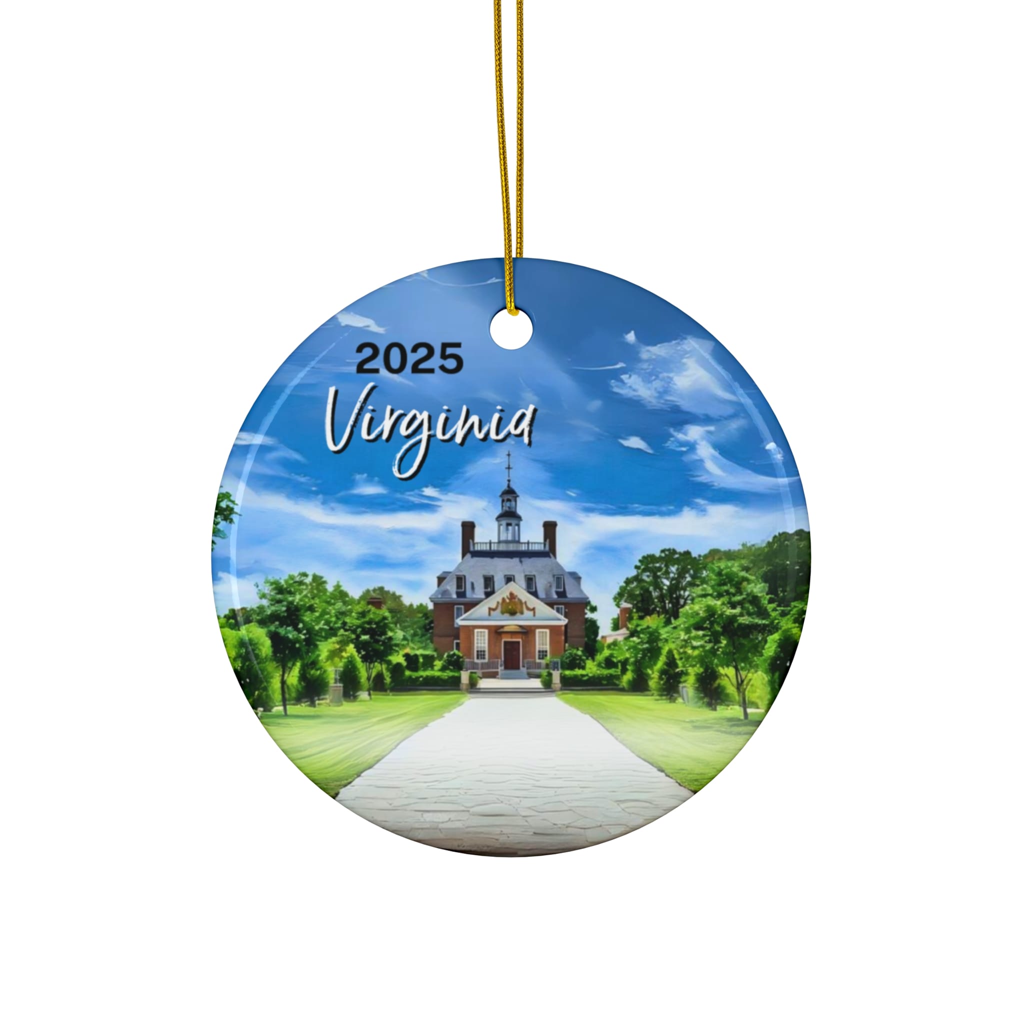 Virginia Ornament: Single-Sided + Year