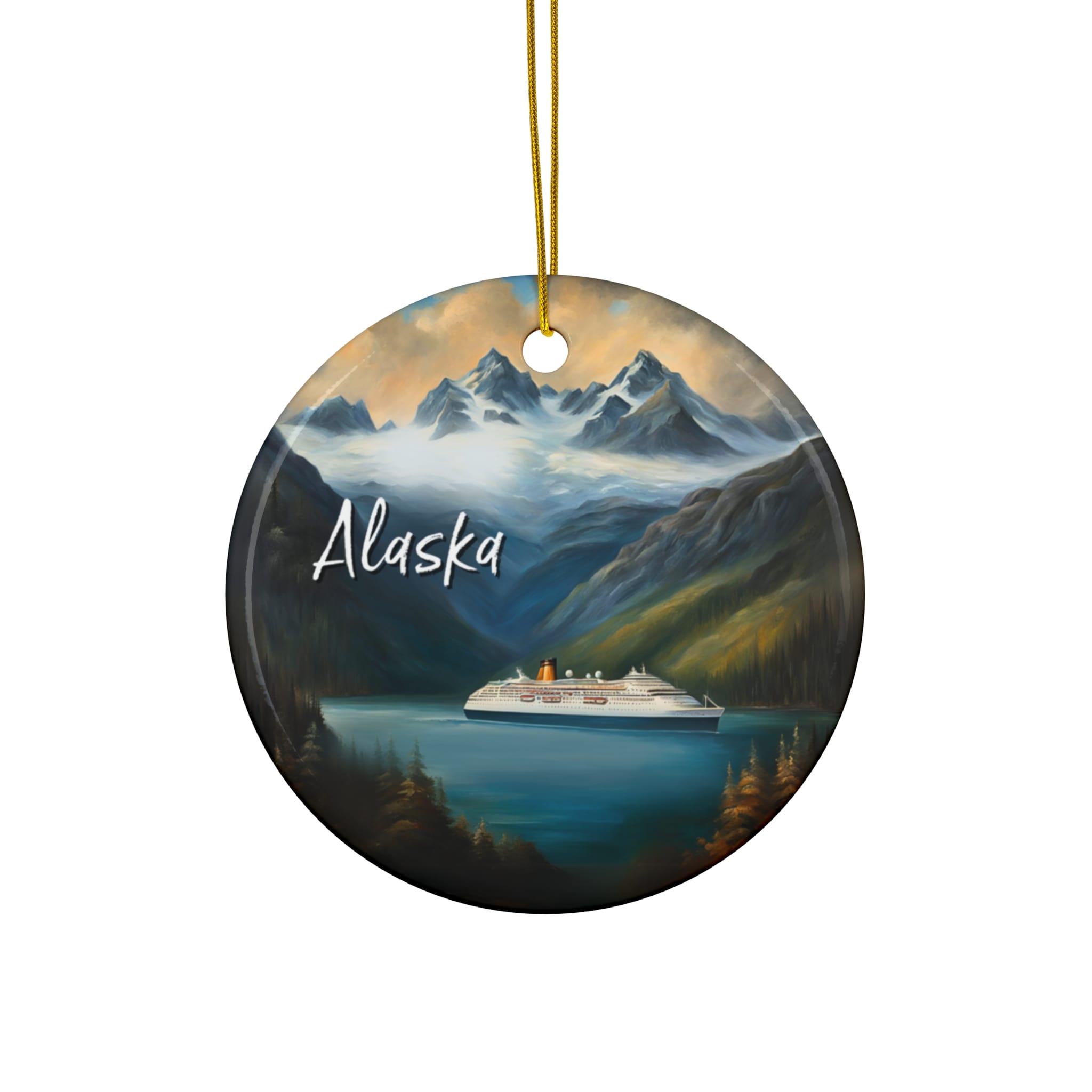 Alaska Cruise Ornament: Single-Sided
