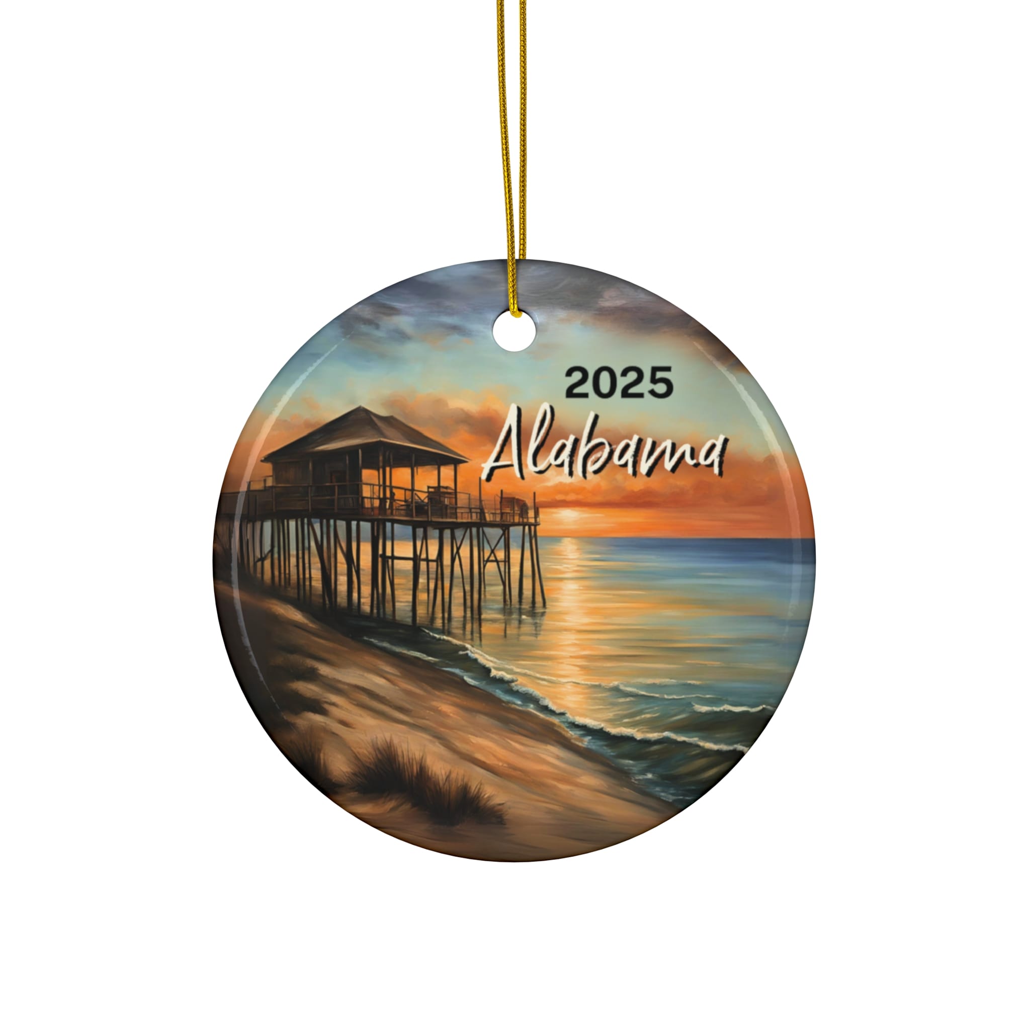 Alabama Ornament: Single-Sided + Year
