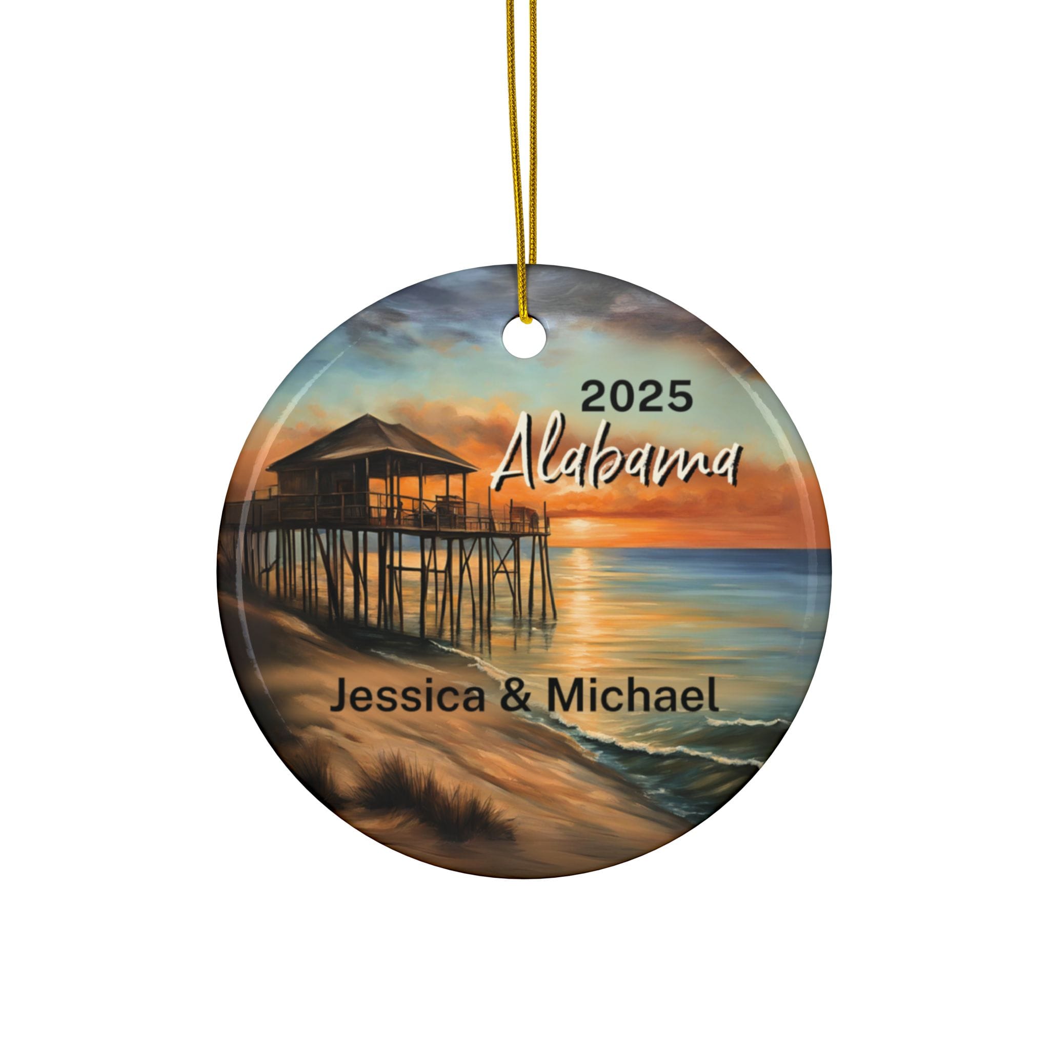 Alabama Ornament: Double-Sided + Year + Personalization