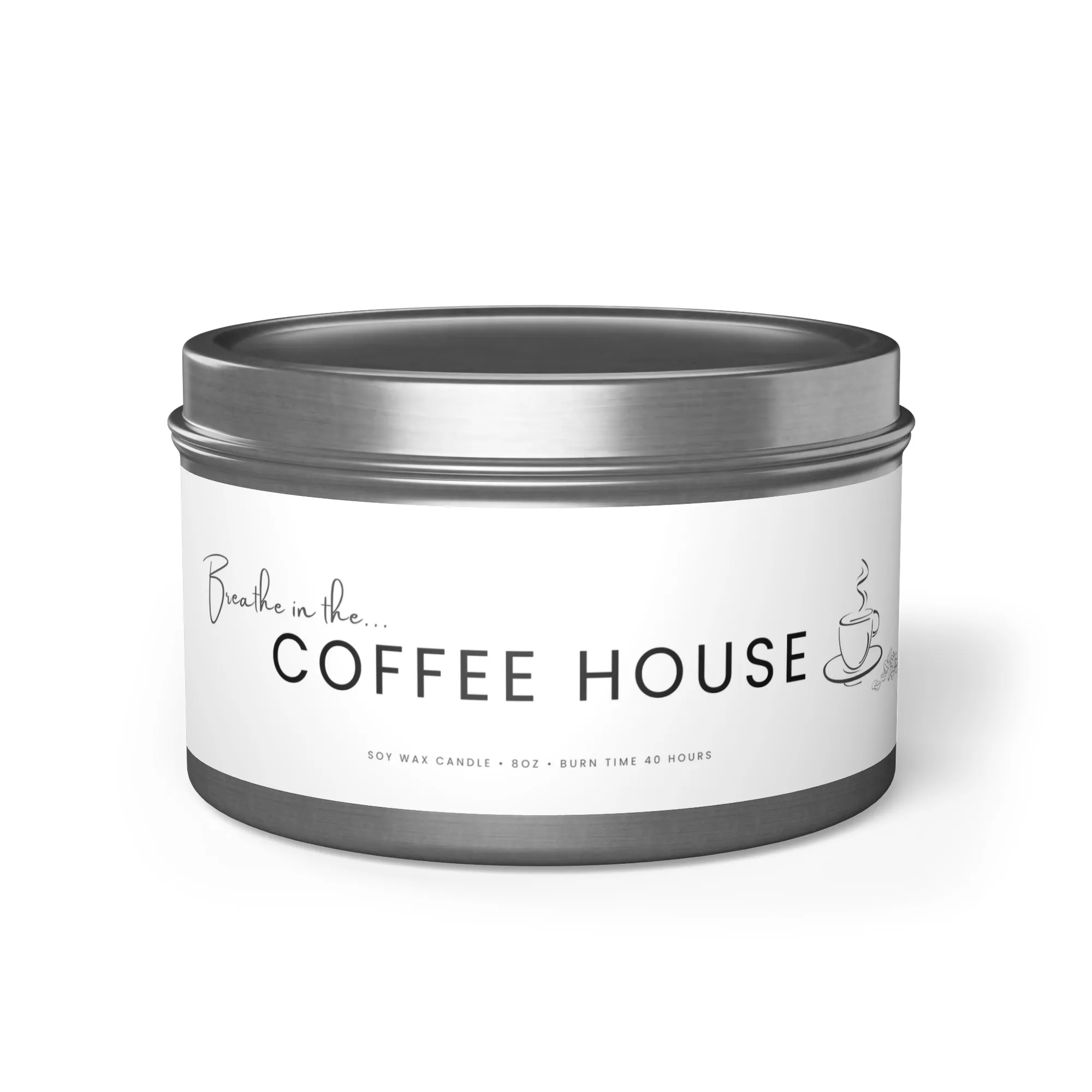 Fernweh.scentedcandle.metal.silver8oztin.coffeehouse.coffee