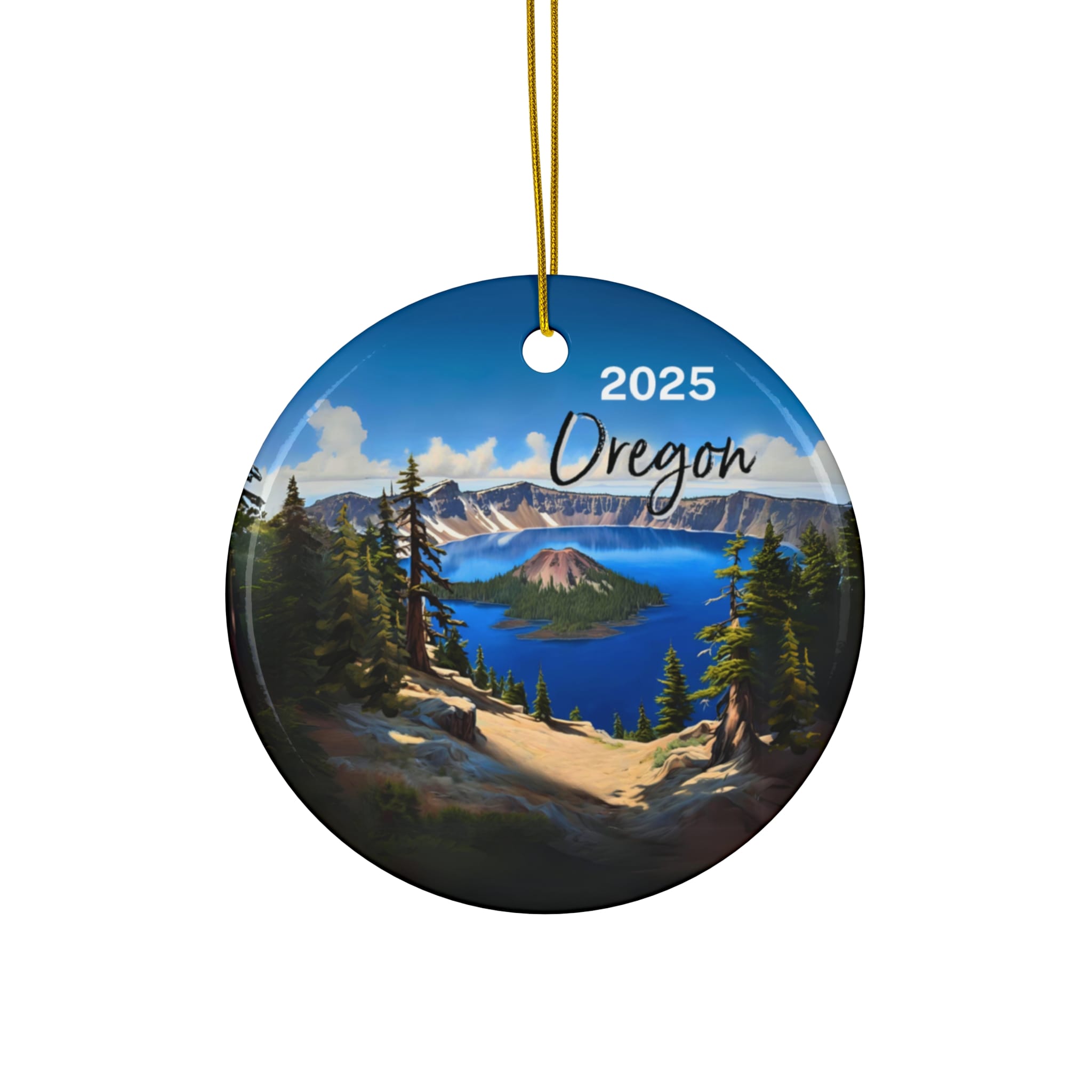 Oregon Ornament: Single-Sided + Year