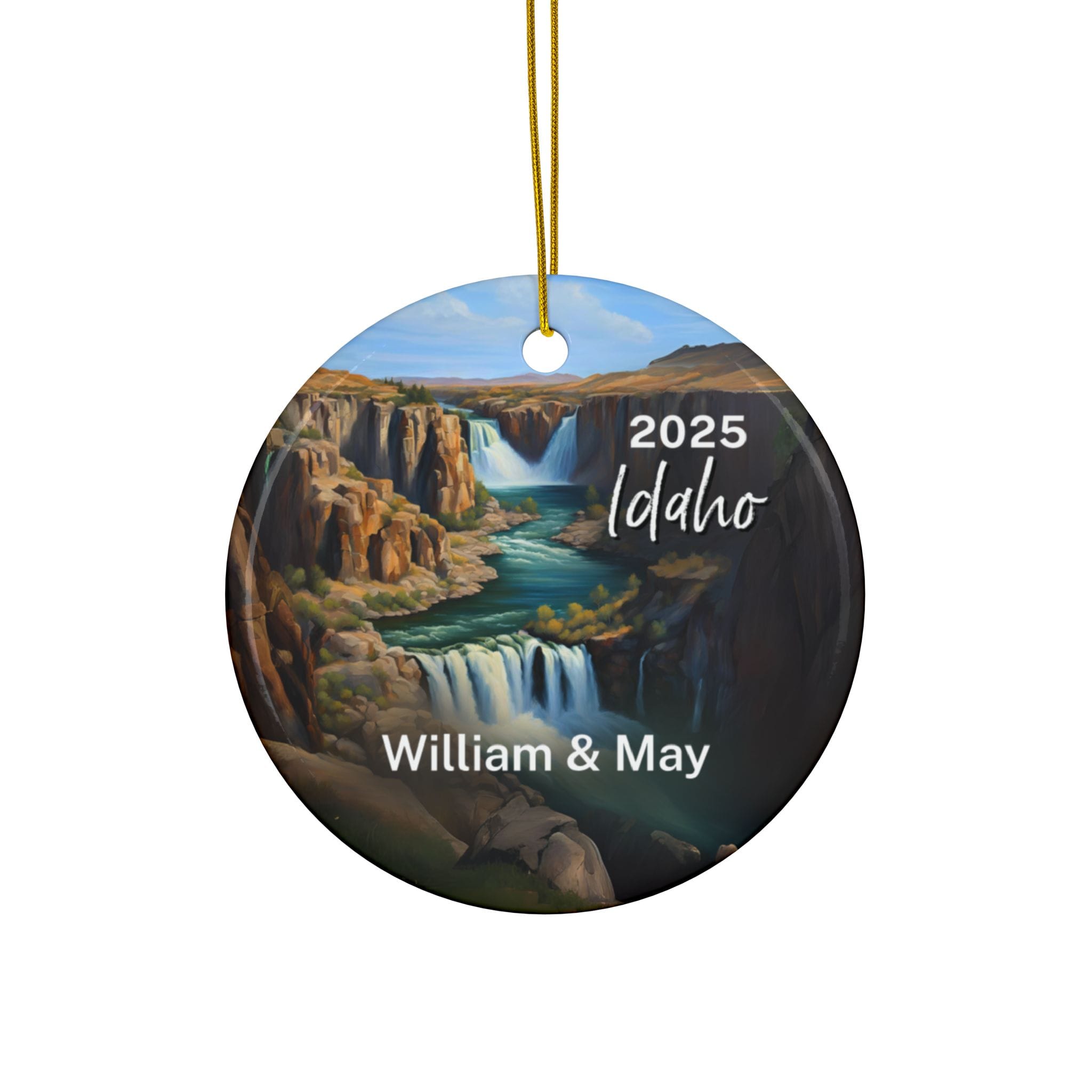 Idaho Ornament: Double-Sided + Year + Personalization