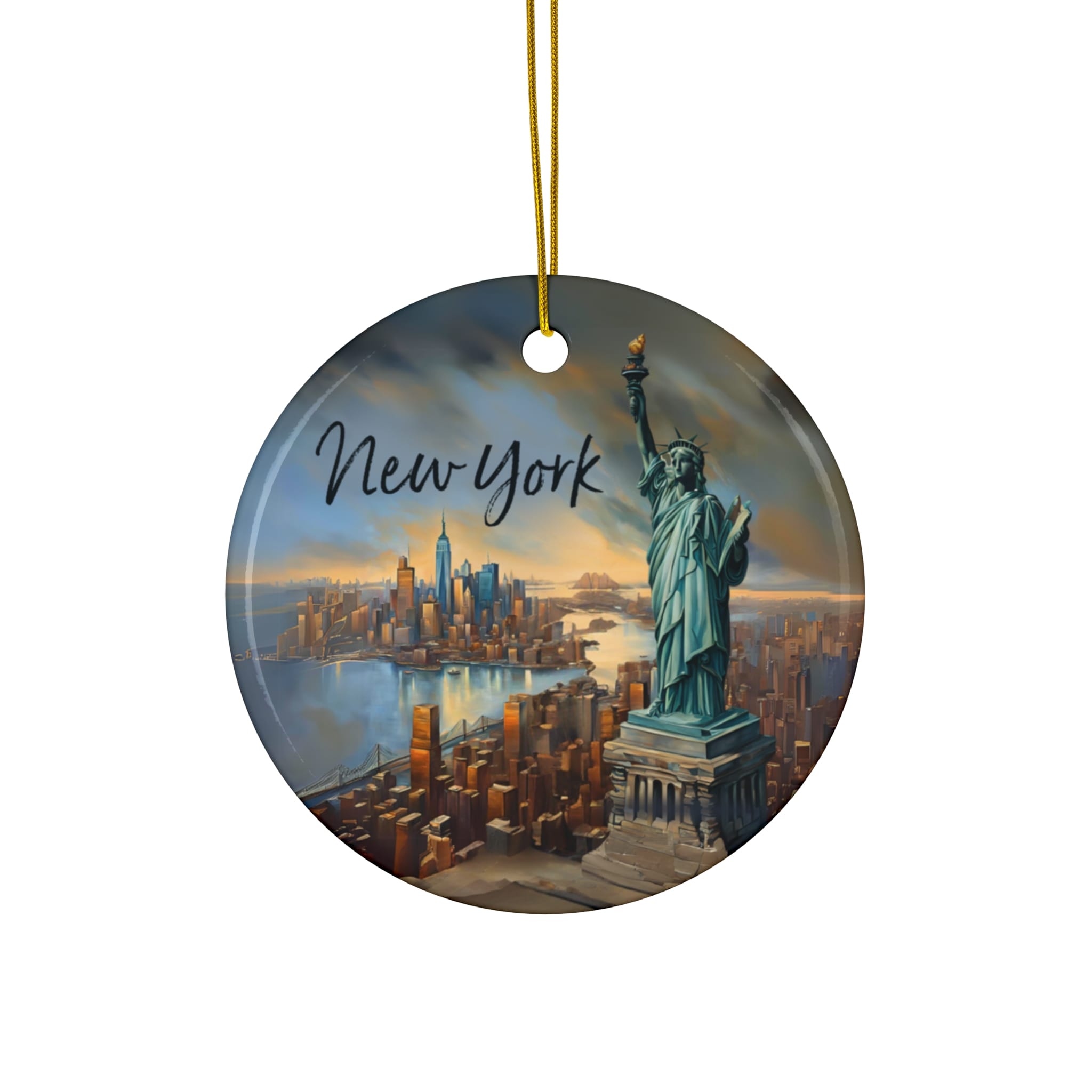 New York Statue of Liberty Ornament: Single-Sided