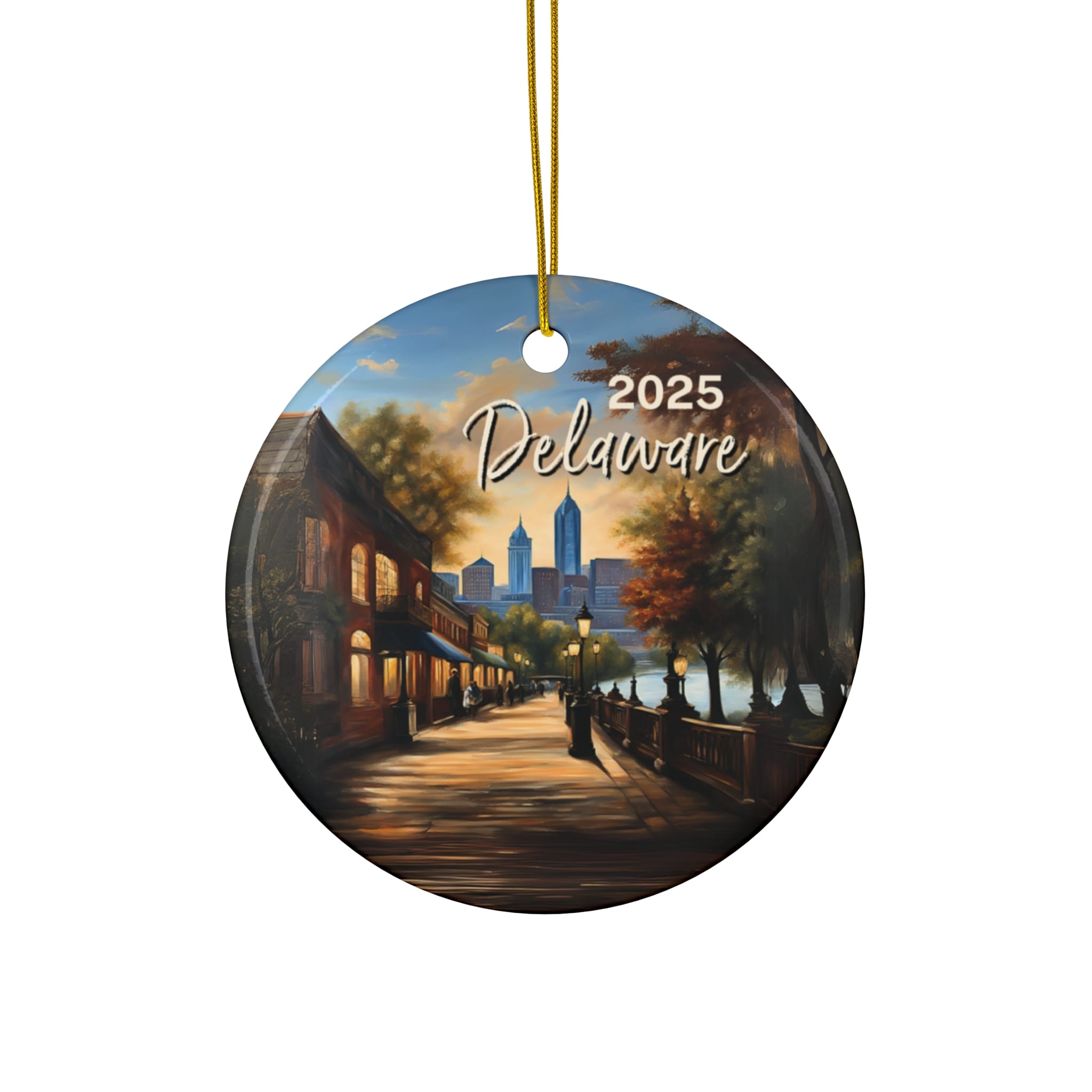Delaware Ornament: Single-Sided + Year
