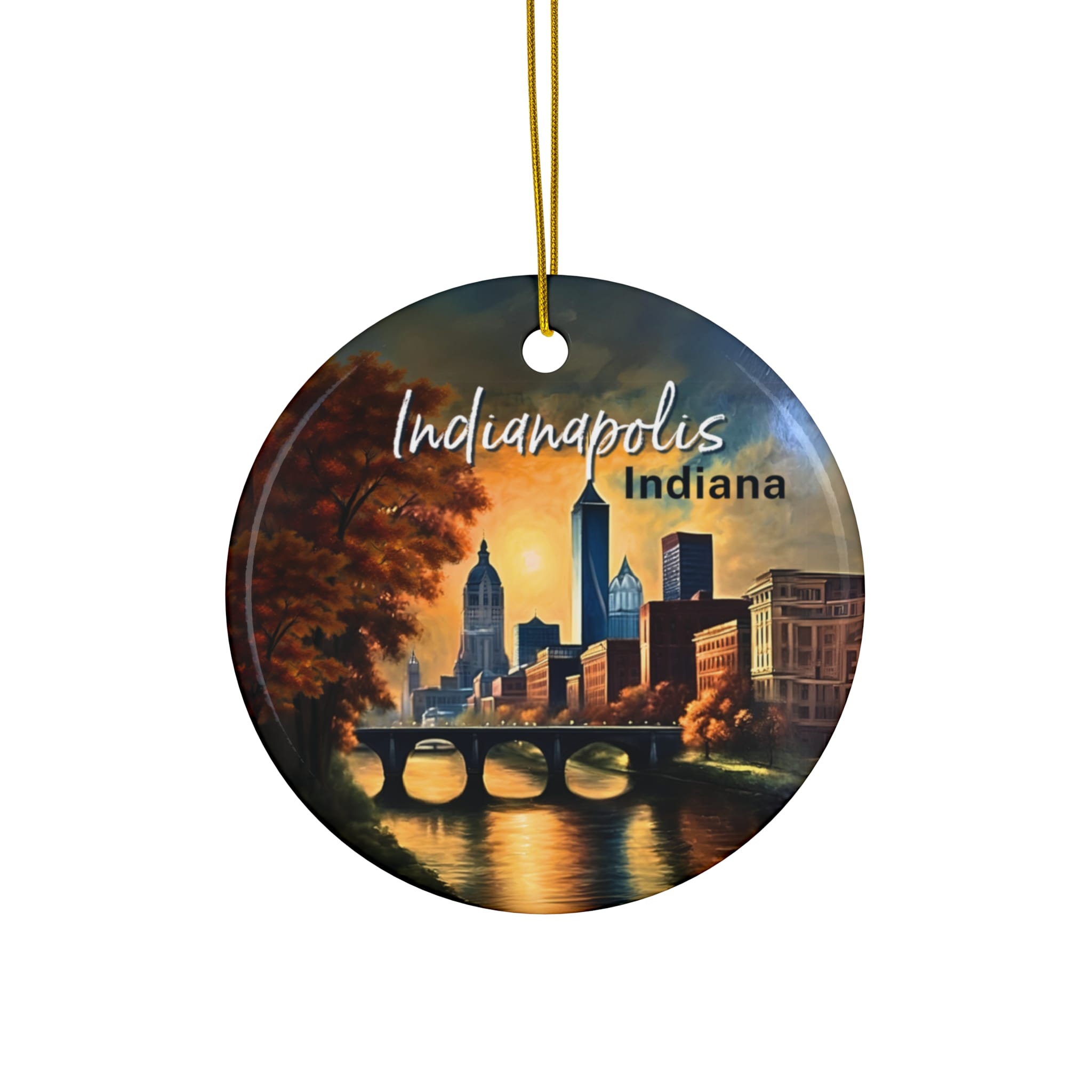 Indianapolis Indiana Ornament: Single-Sided