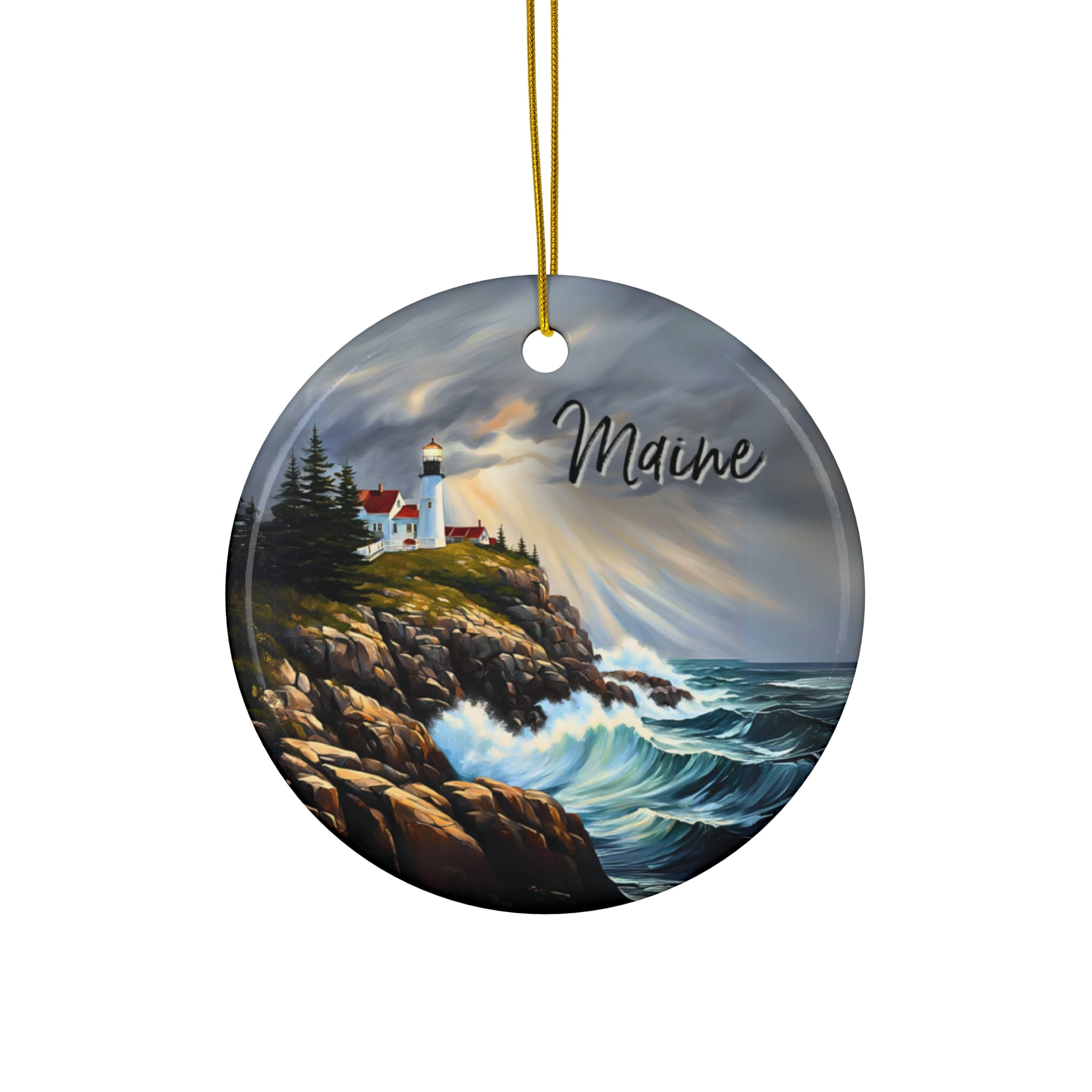 Maine Ornament: Single-Sided