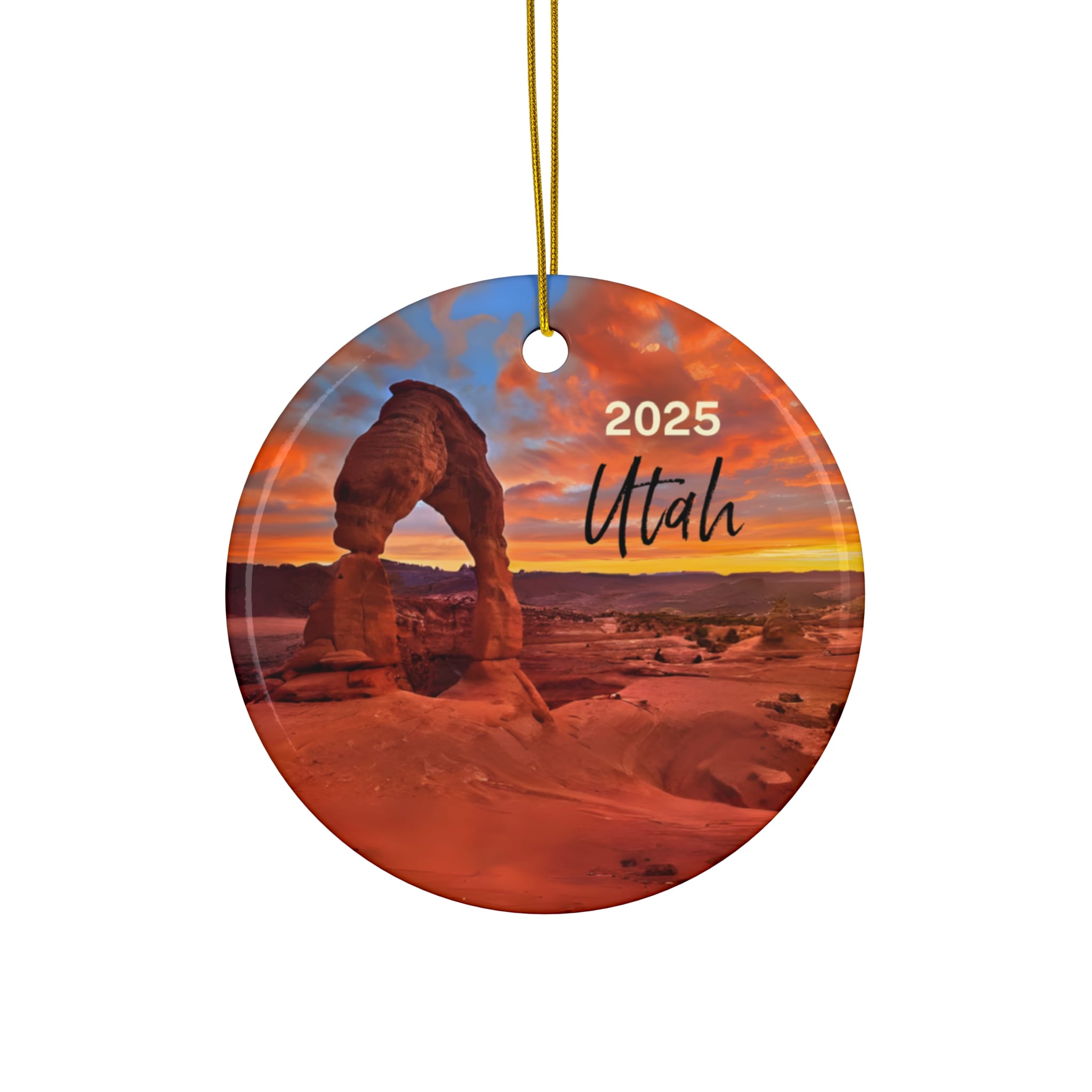 Utah Ornament: Single-Sided + Year