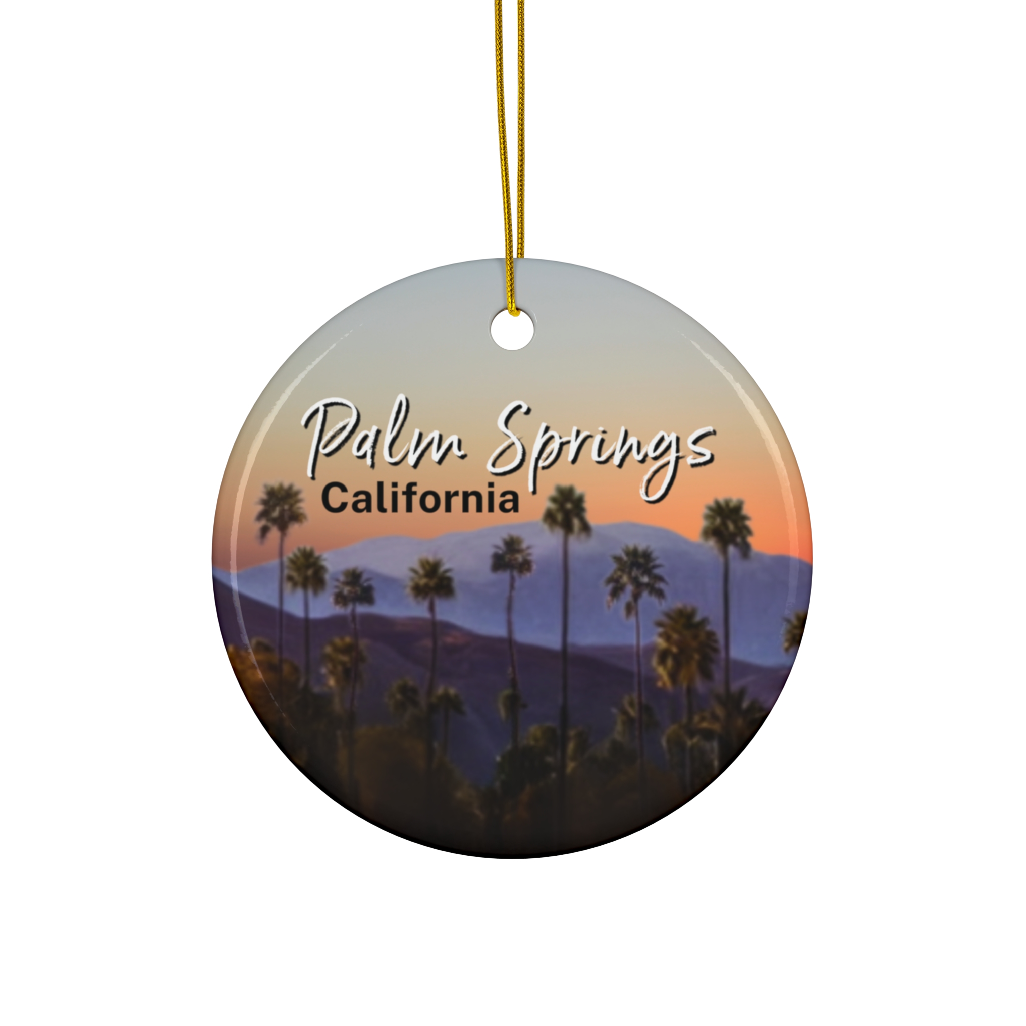 Palm Springs California Ornament: Single-Sided