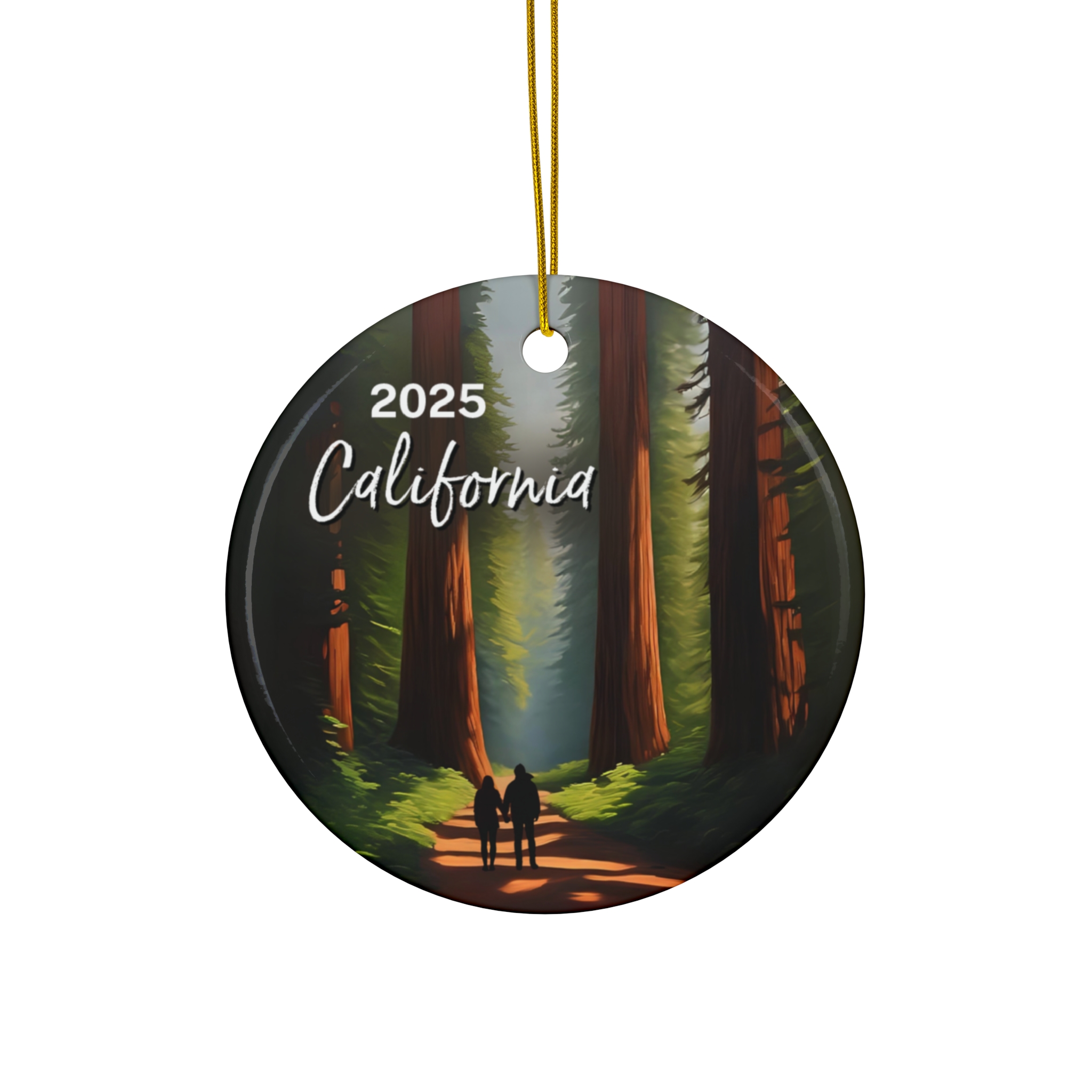 California Redwoods Ornament: Single-Sided + Year