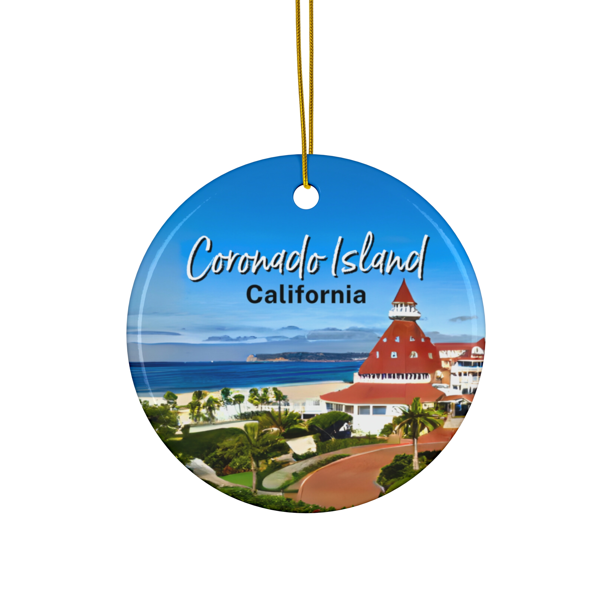 Coronado Island California Ornament: Single-Sided