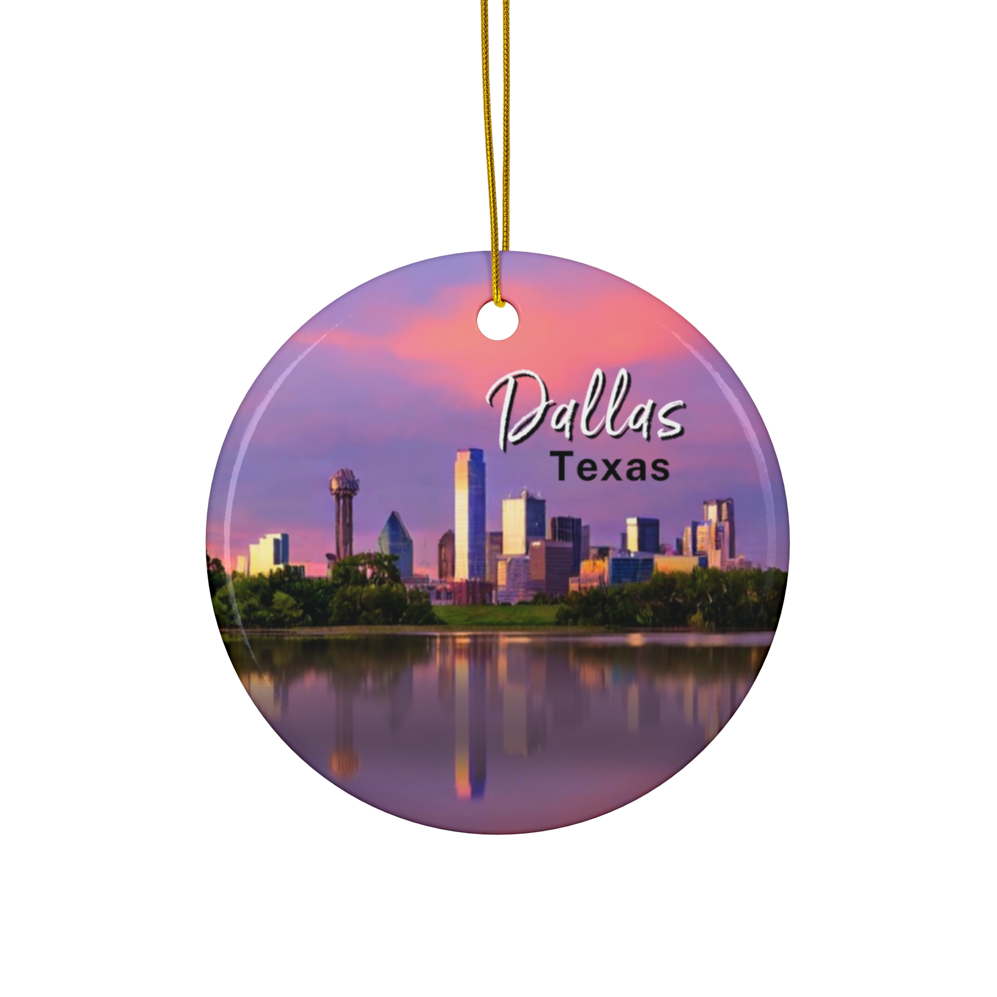 Dallas Texas Ornament: Single-Sided