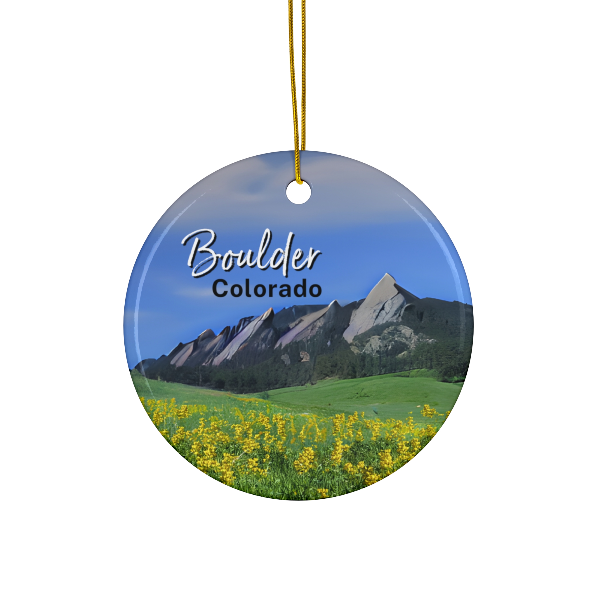 Boulder Colorado Ornament: Single-Sided