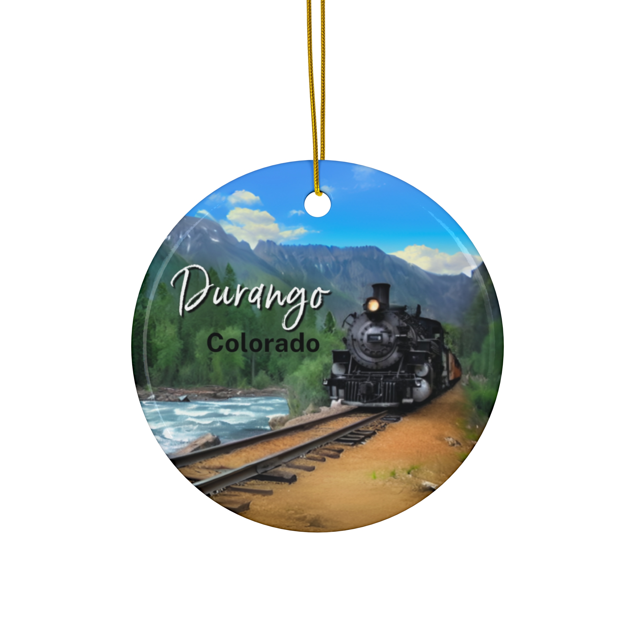 Durango Colorado Ornament: Single-Sided