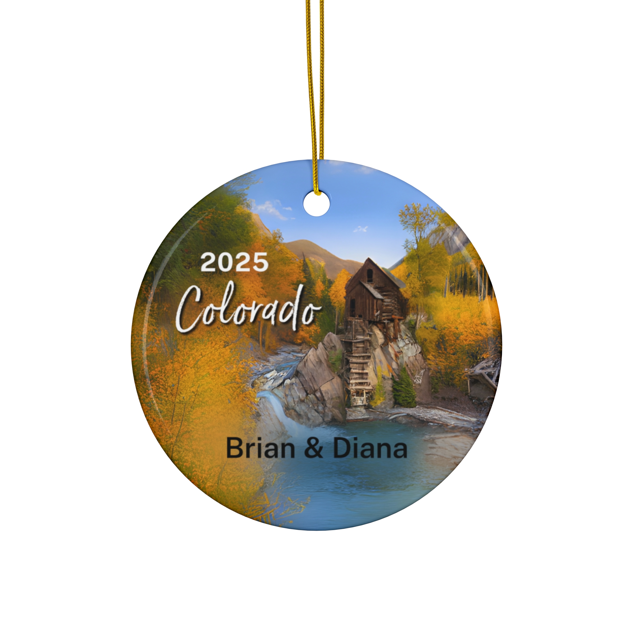 Colorado Ornament: Single-Sided + Year + Personalization