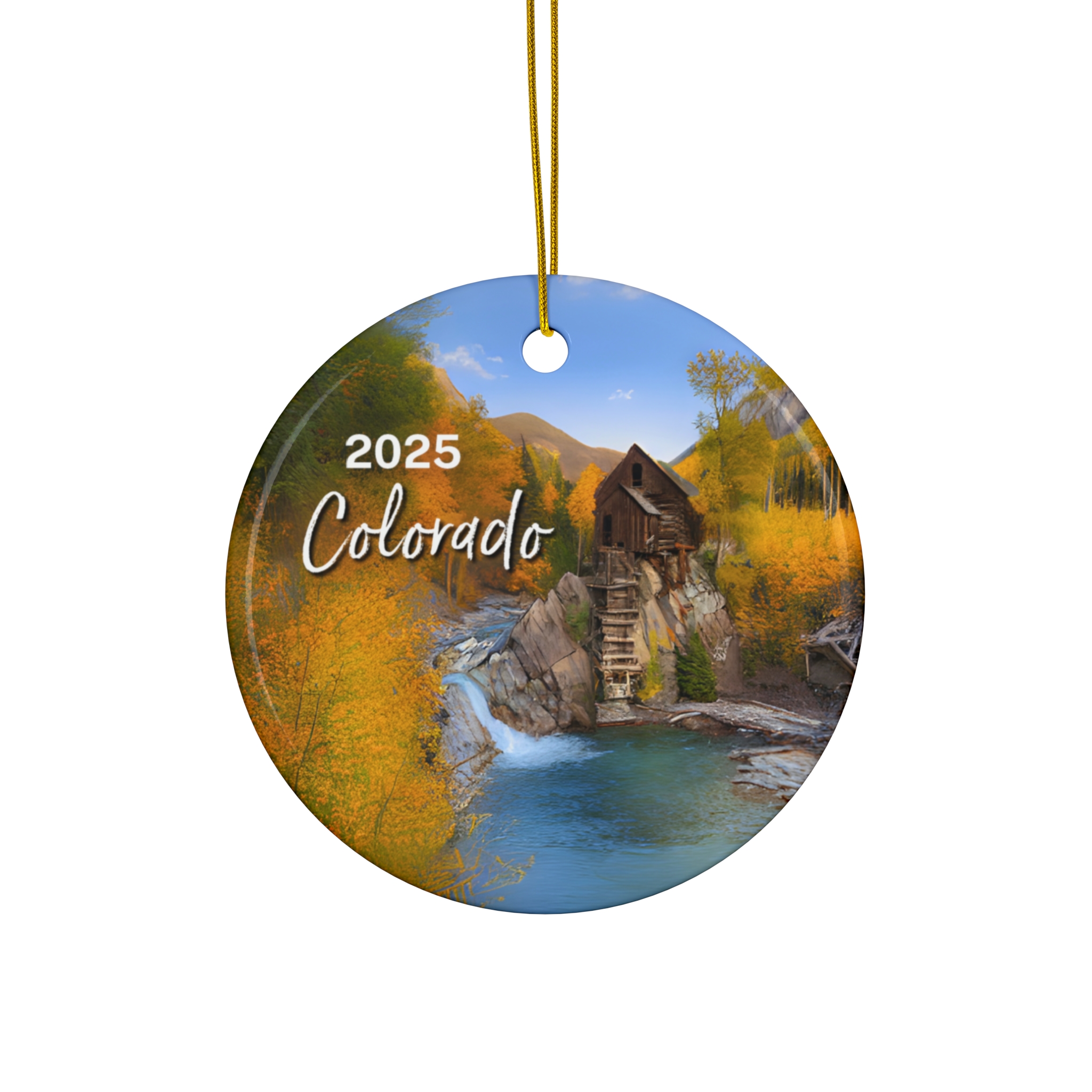 Colorado Ornament: Single-Sided + Year