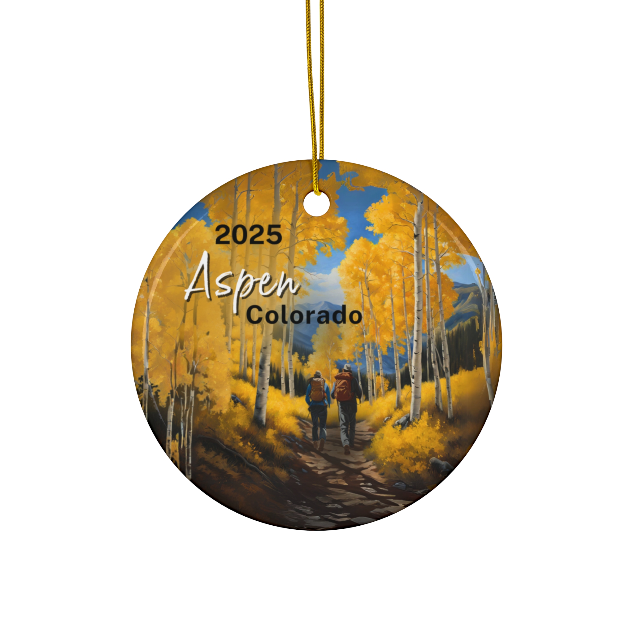Aspen Colorado Ornament: Single-Sided + Year