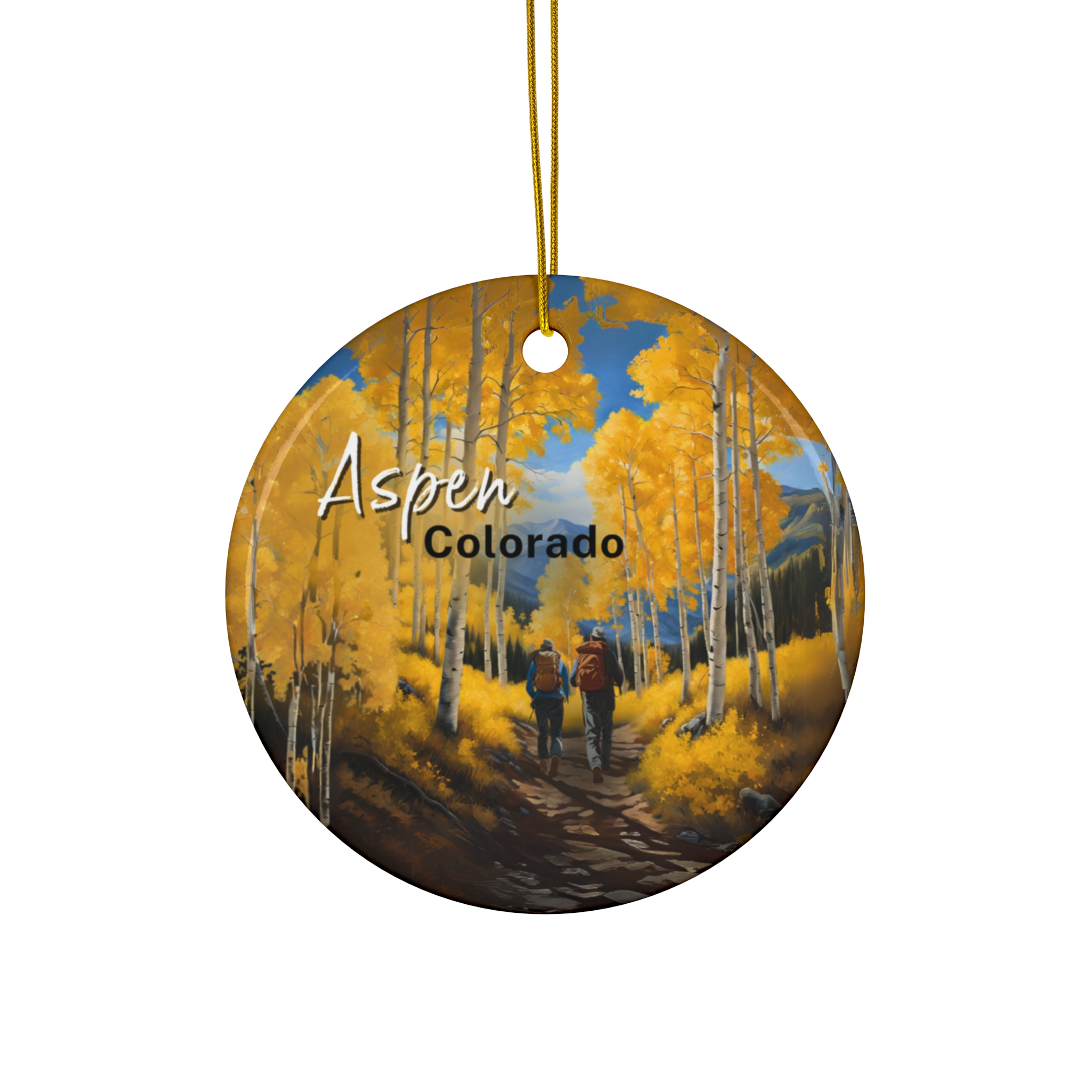 Aspen Colorado Ornament: Single-Sided
