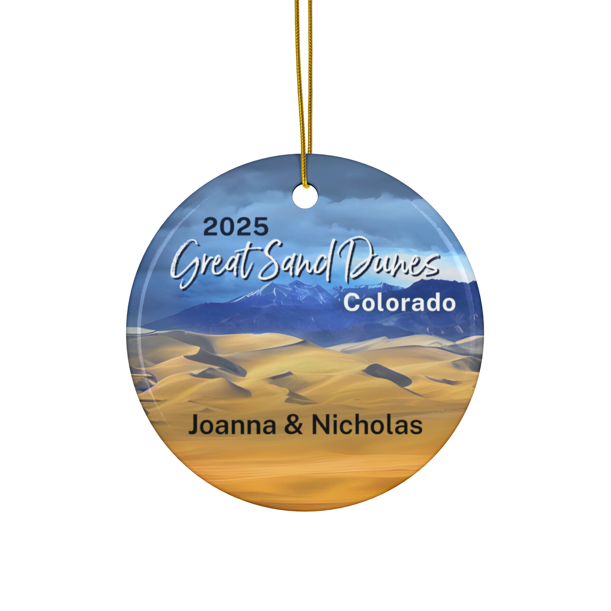 Great Sand Dunes Colorado Ornament: Single-Sided + Year + Personalization