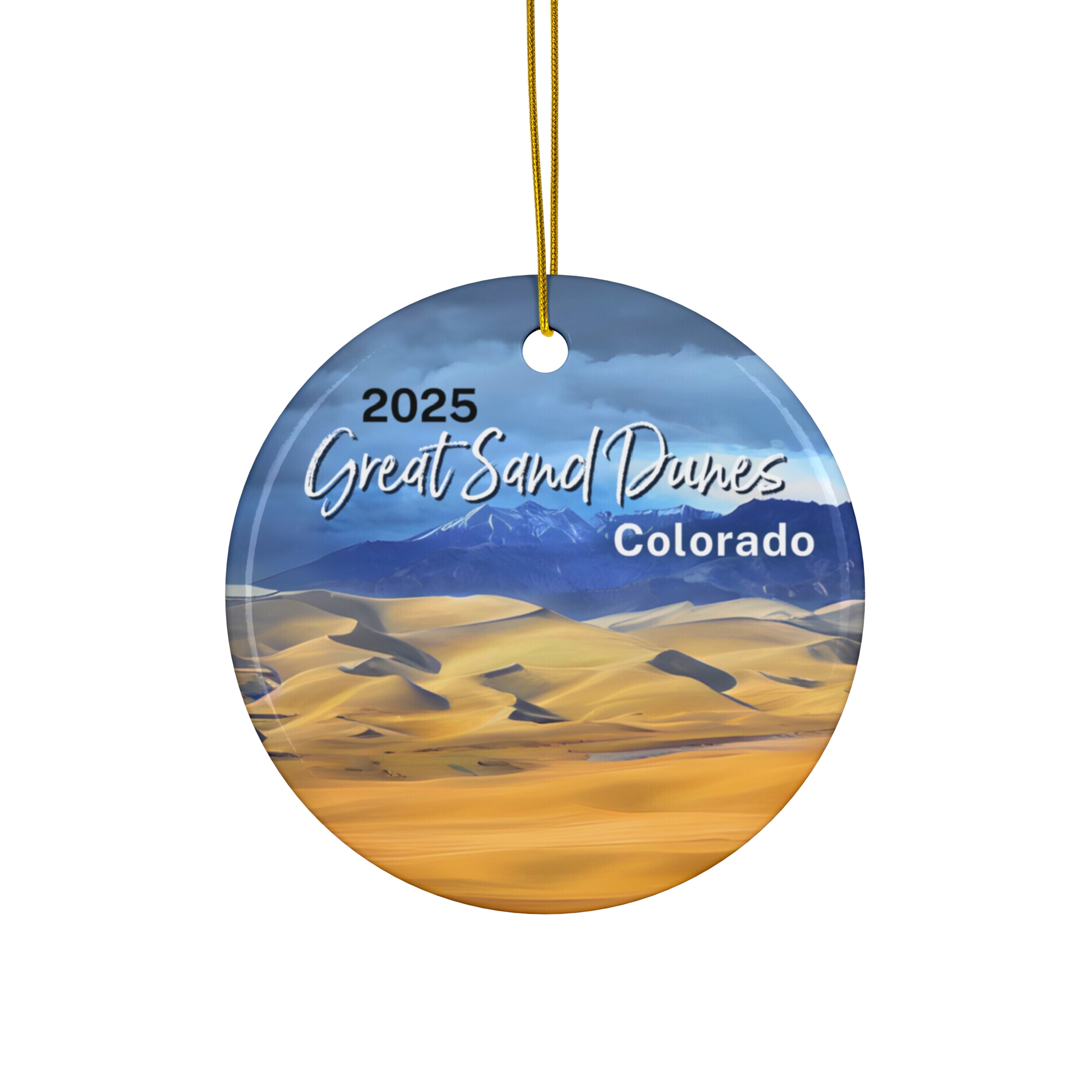 Great Sand Dunes Colorado Ornament: Single-Sided + Year