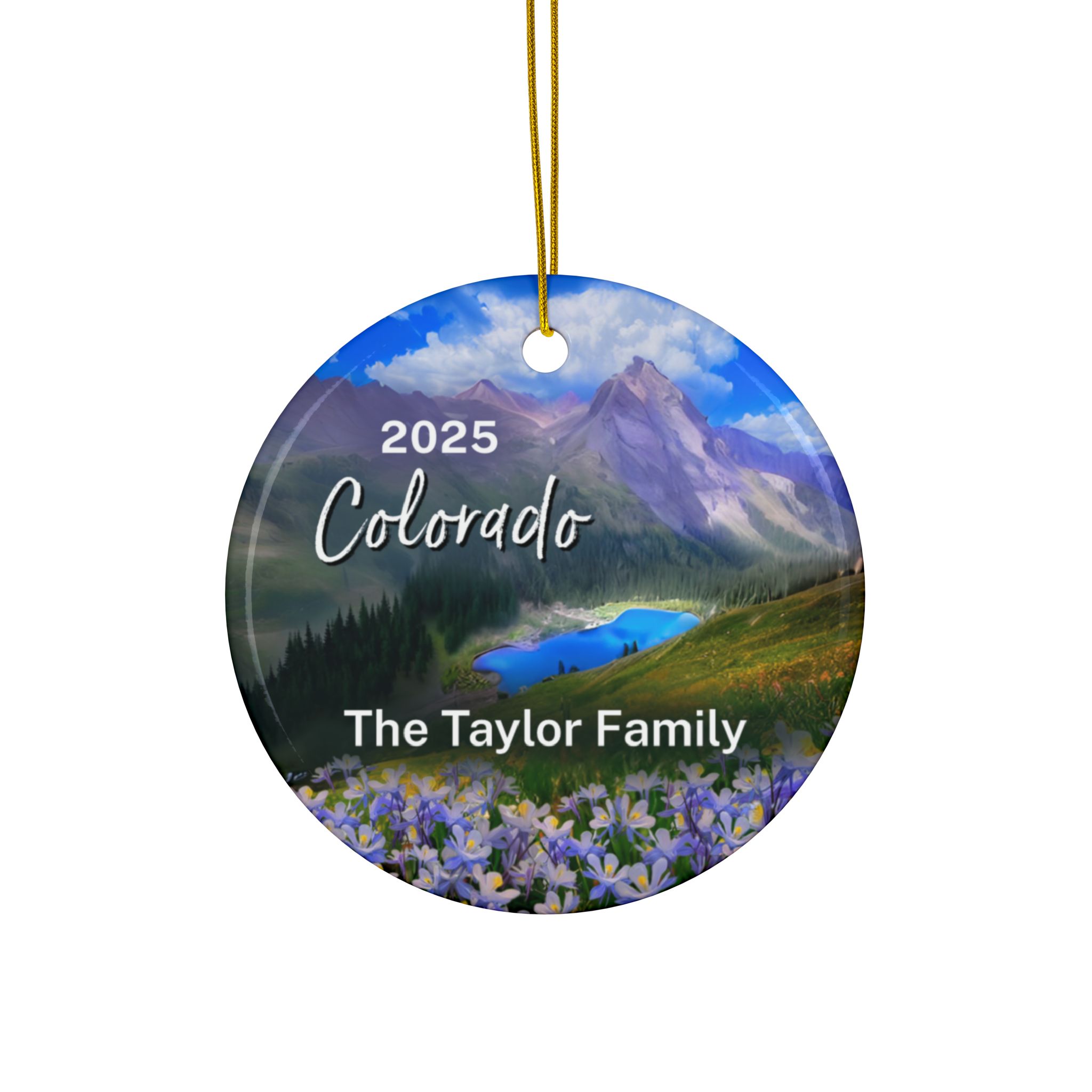 Colorado Ornament: Double-Sided + Year + Personalization