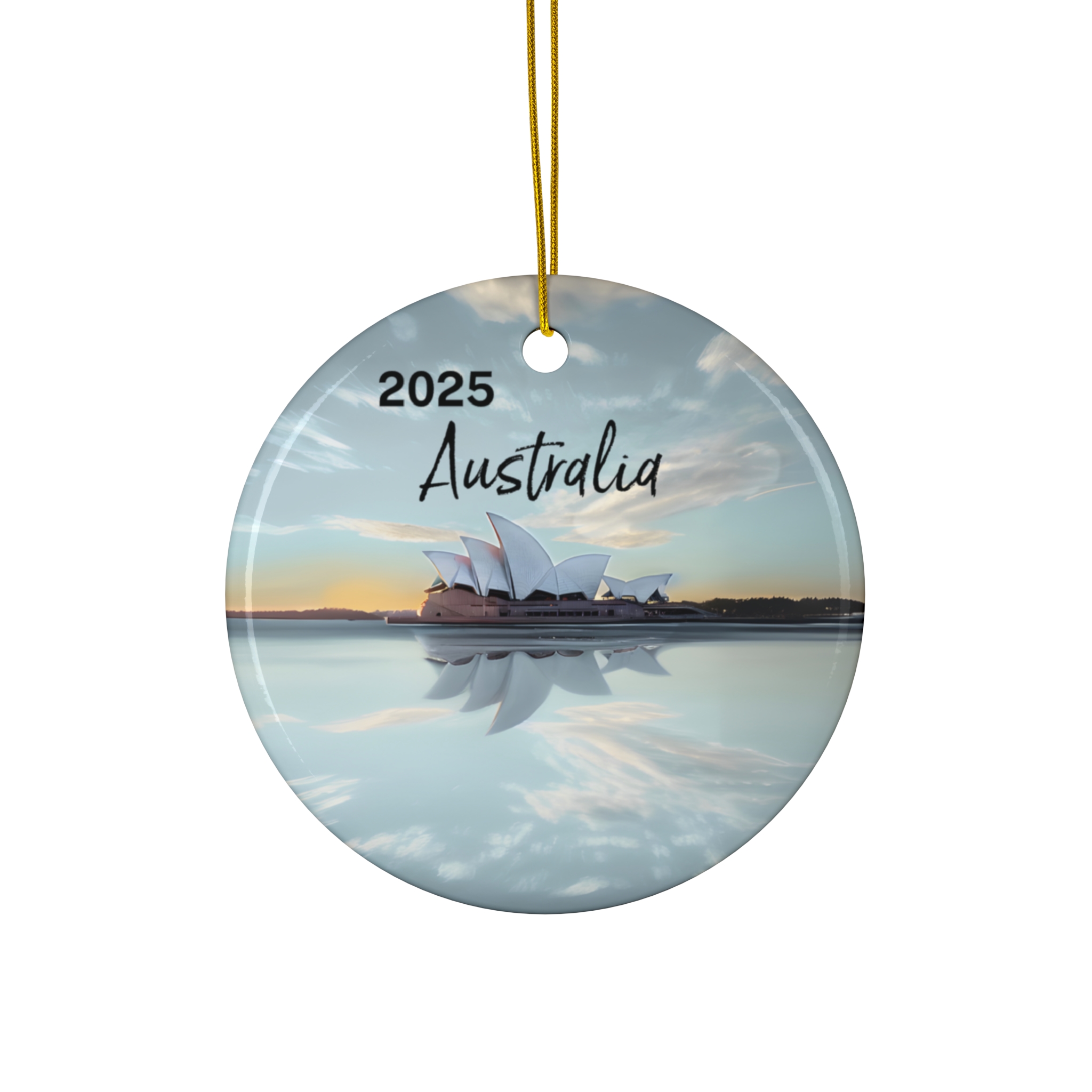 Australia Sydney Opera House Ornament: Single-Sided + Year