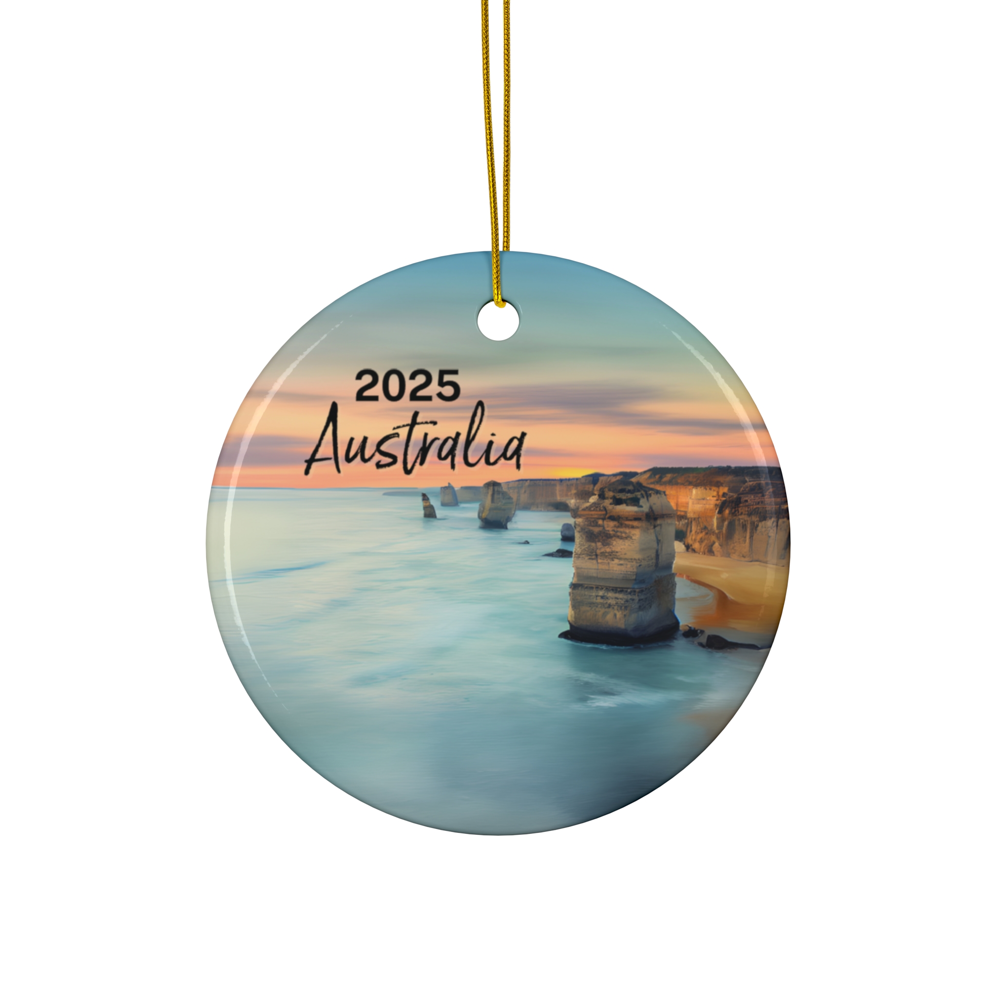 Australia Great Ocean Road Ornament: Single-Sided + Year