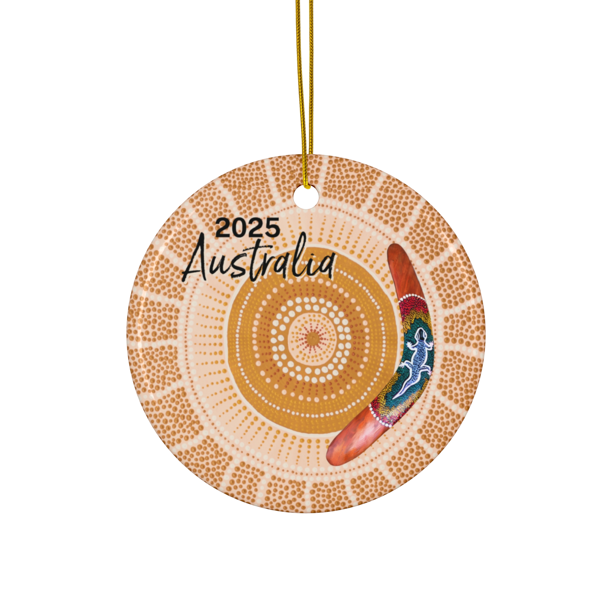 Australia Ornament: Single-Sided + Year