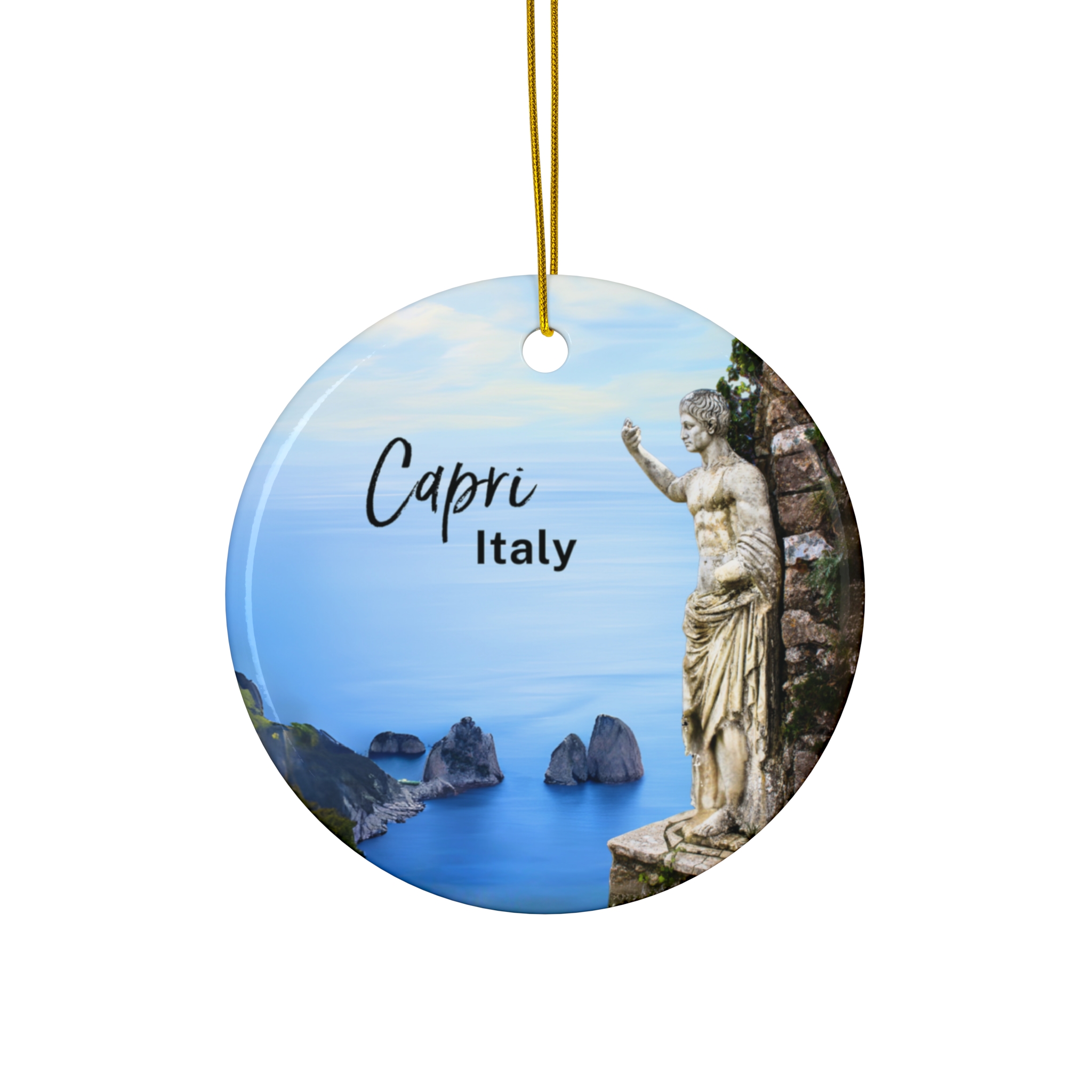 Capri Italy Ornament: Single-Sided