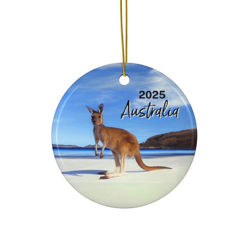 Fernweh Australia Kangaroo Ornament plus Custom Year . Default 2025
