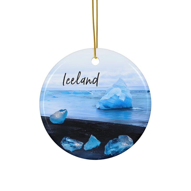 Iceland Diamond Beach Christmas Ornament Gift or Vacation Souvenir