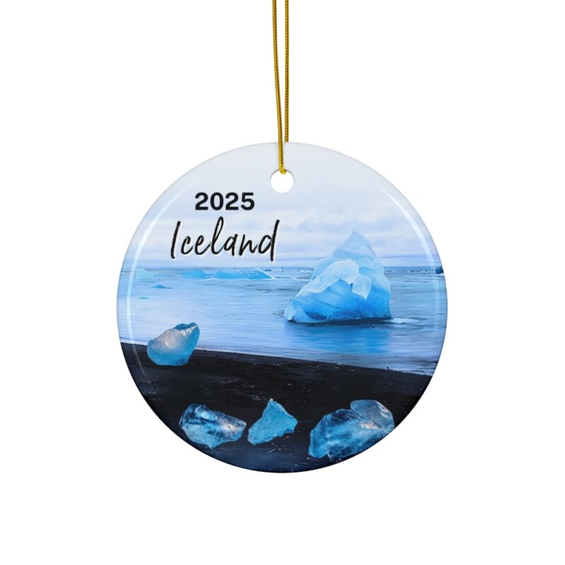 2025 Iceland Diamond Beach Christmas Ornament Gift or Vacation Souvenir