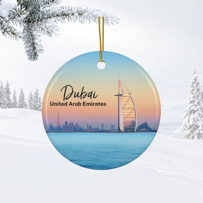 Dubai Christmas Ornament featuring Burj Al Arab
