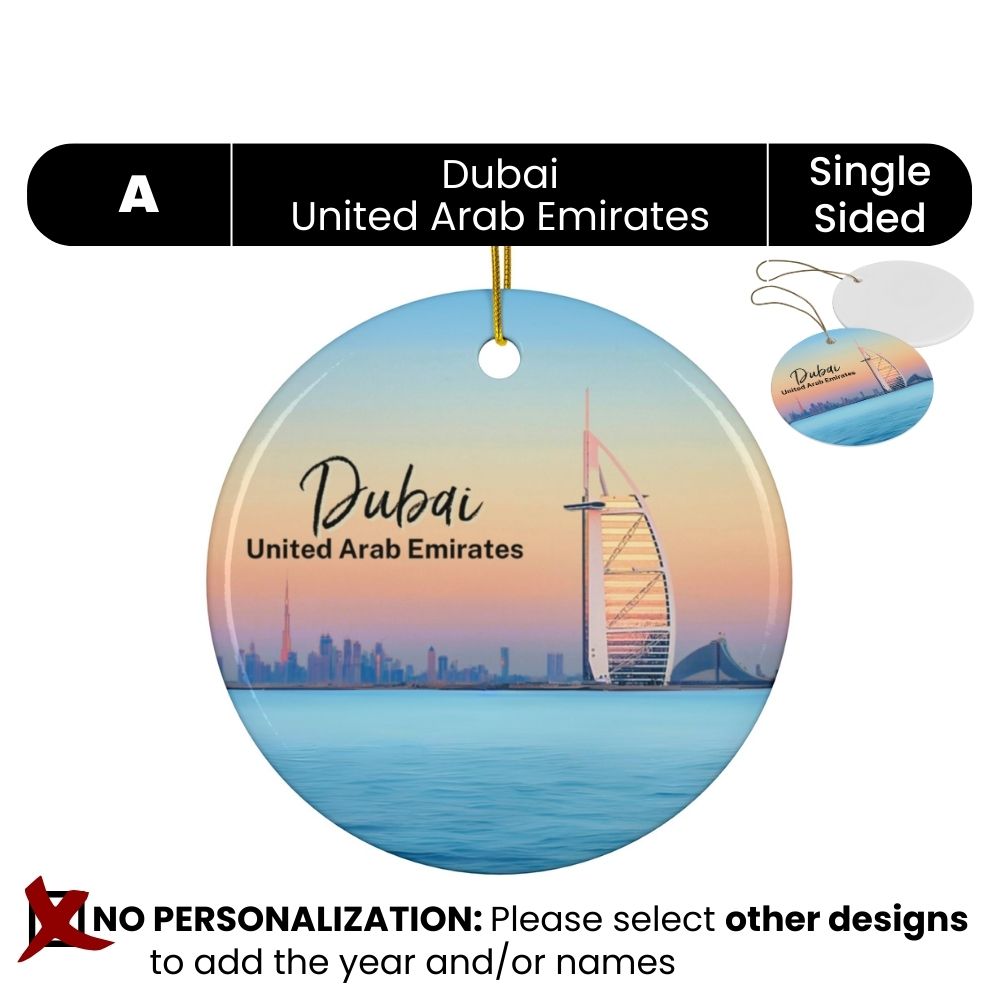 Dubai Christmas Ornament featuring Burj Al Arab