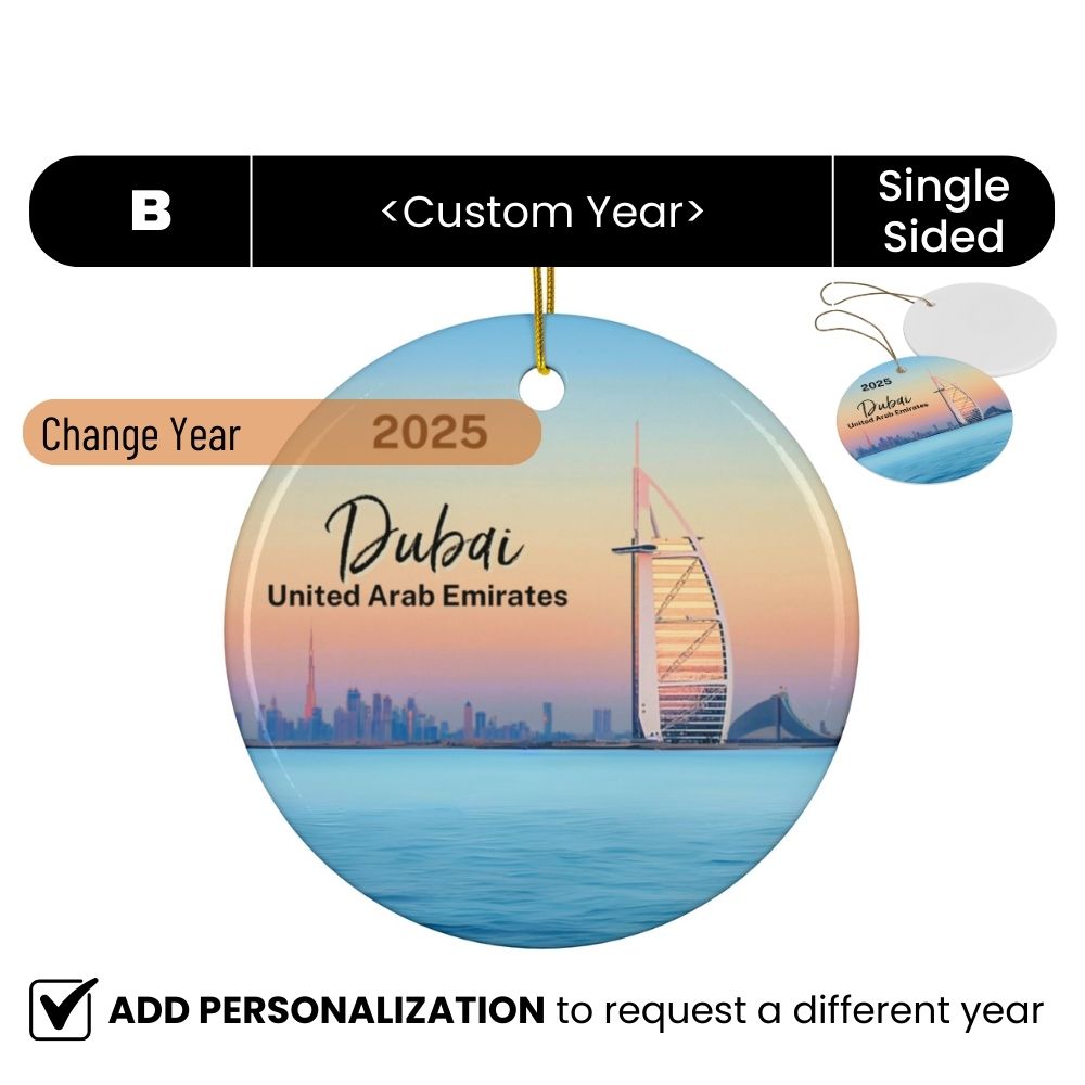 2025 Dubai Christmas Ornament featuring Burj Al Arab