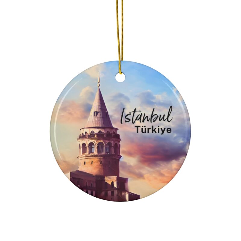 Istanbul Turkey Galata Tower Christmas Ornament Travel Souvenir