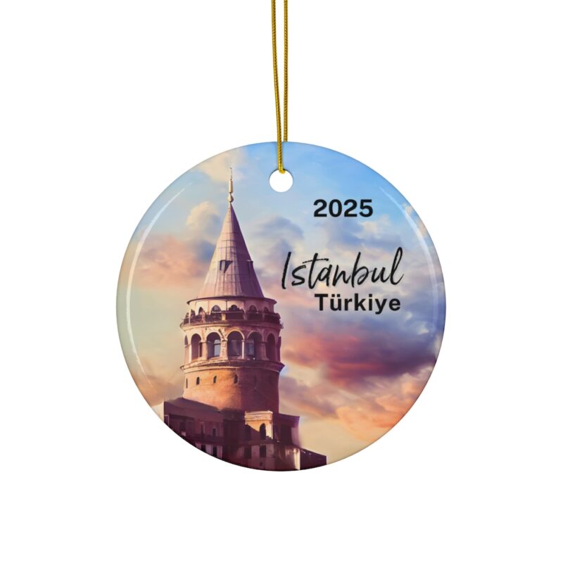 2025 Istanbul Turkey Galata Tower Christmas Ornament Travel Souvenir
